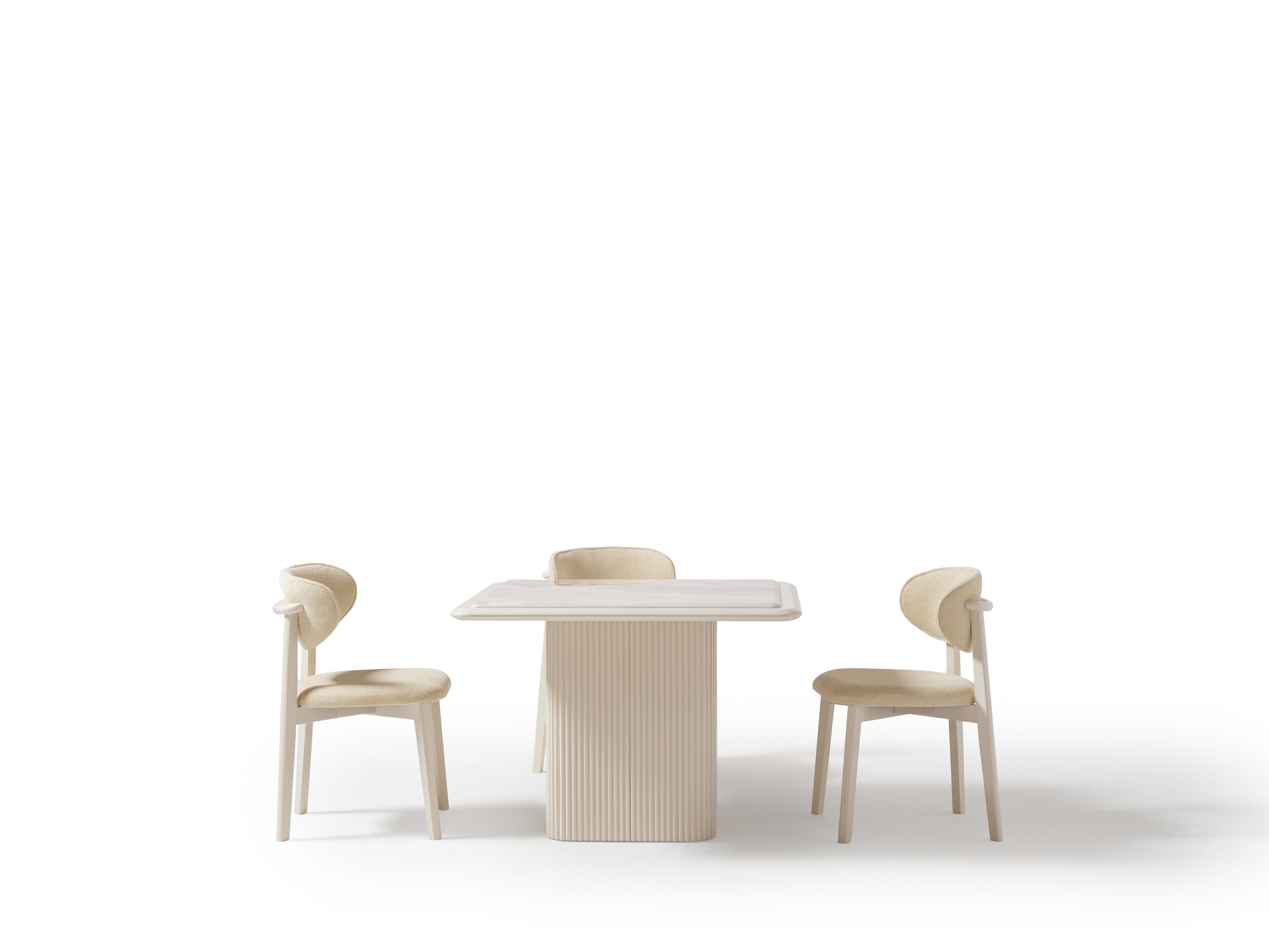 Dekorbizden Lilya Yemek Masası Ekru Takımı