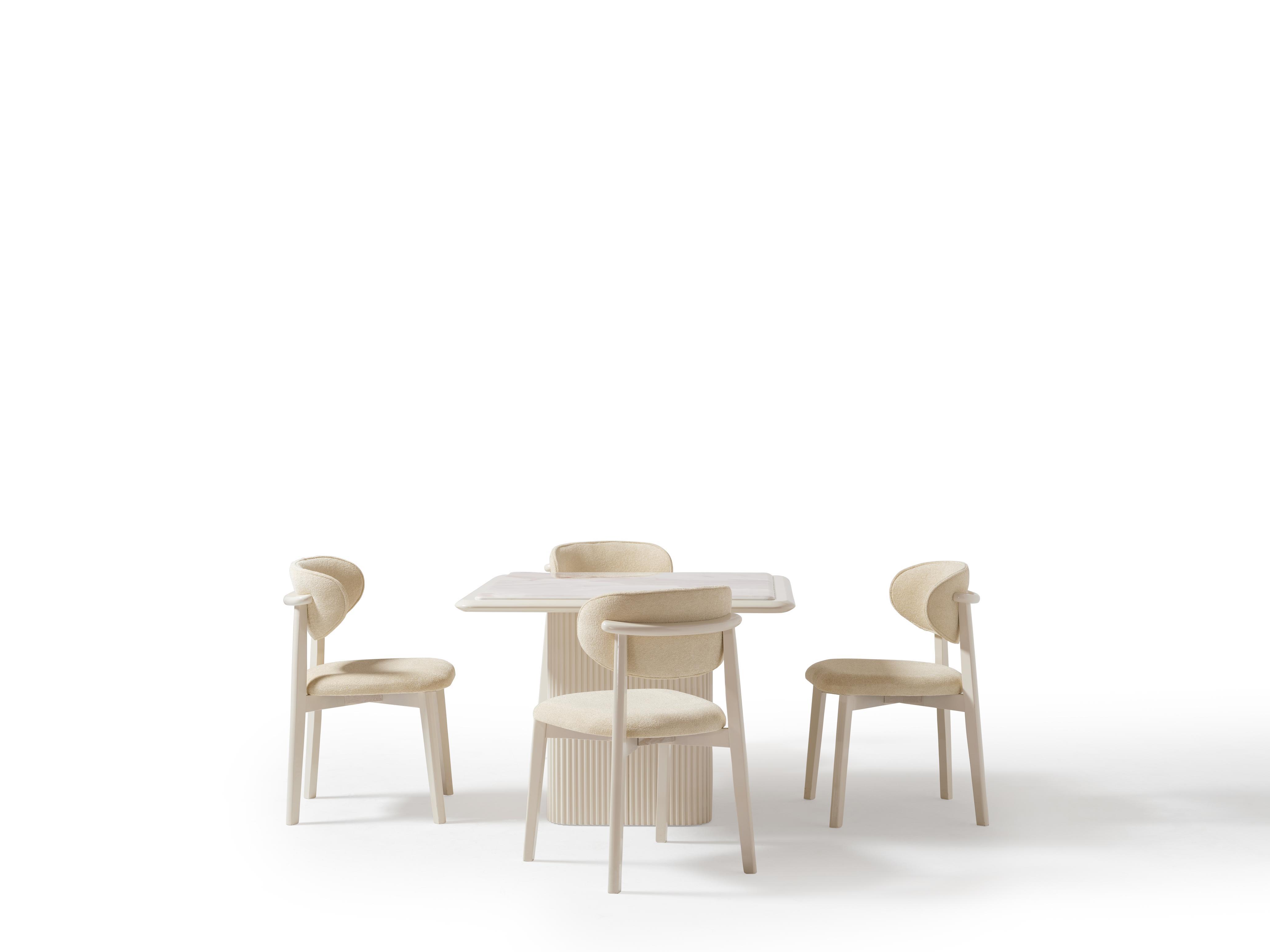 Dekorbizden Lilya Yemek Masası Takımı Kare