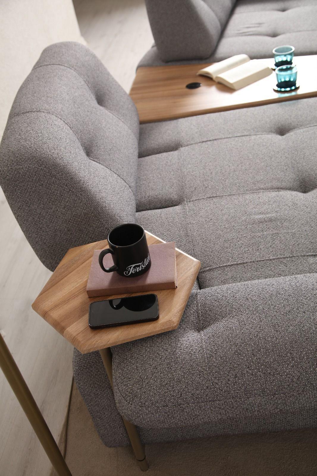 Dekorbizden Lima Ara Modüllü Üçlü Koltuk