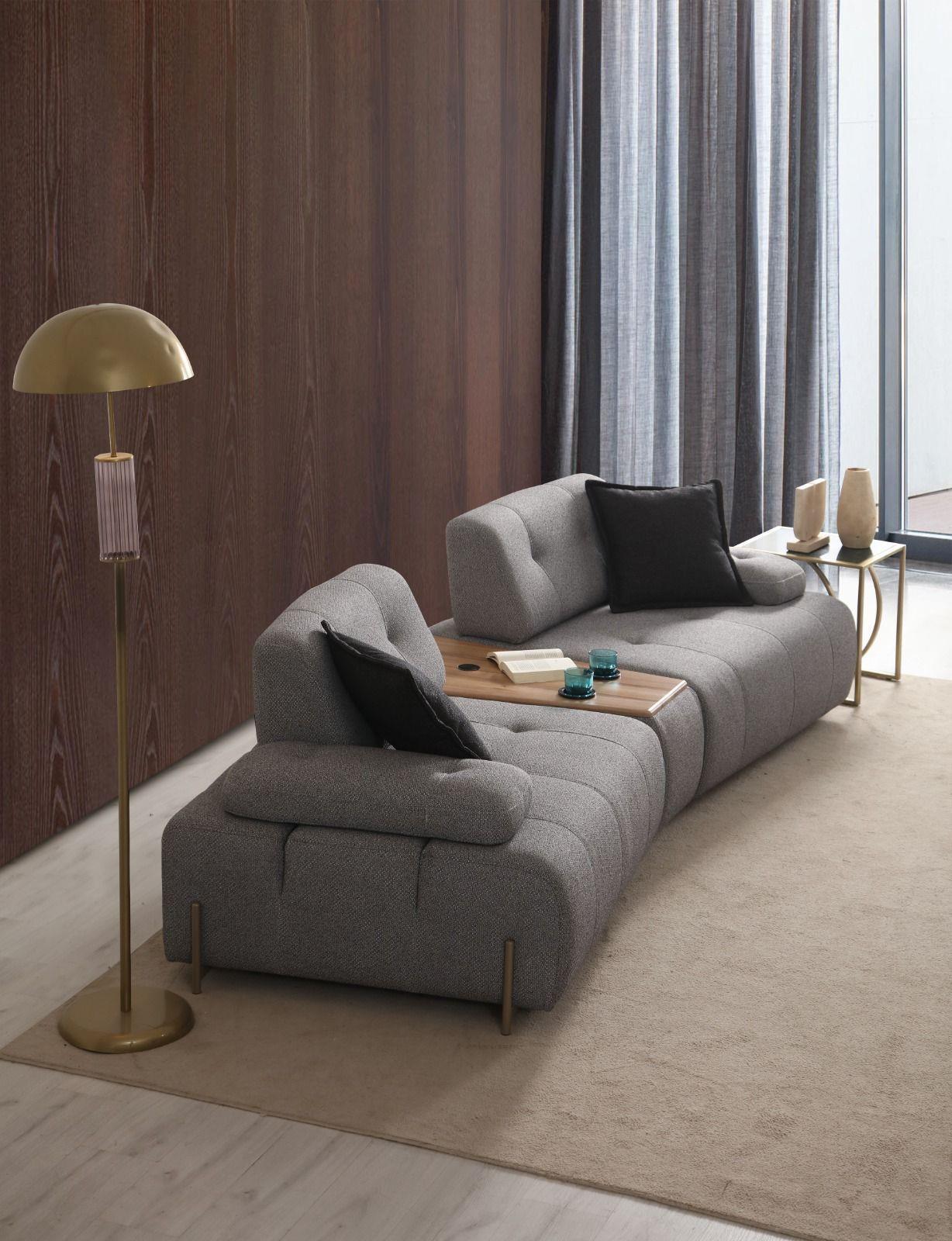 Dekorbizden Lima Ara Modüllü Üçlü Koltuk