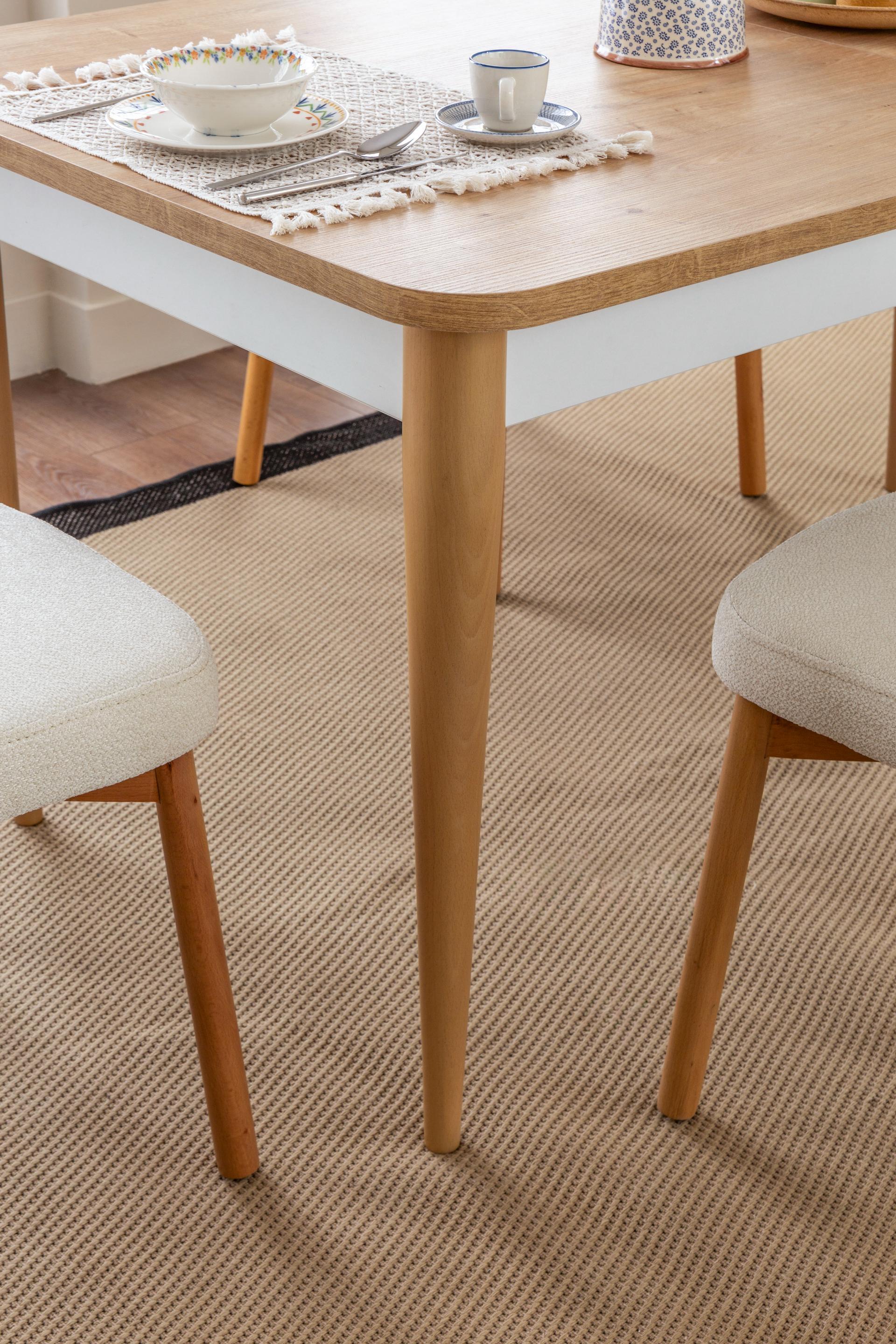 Dekorbizden Linda Yemek Odası Latte Takımı