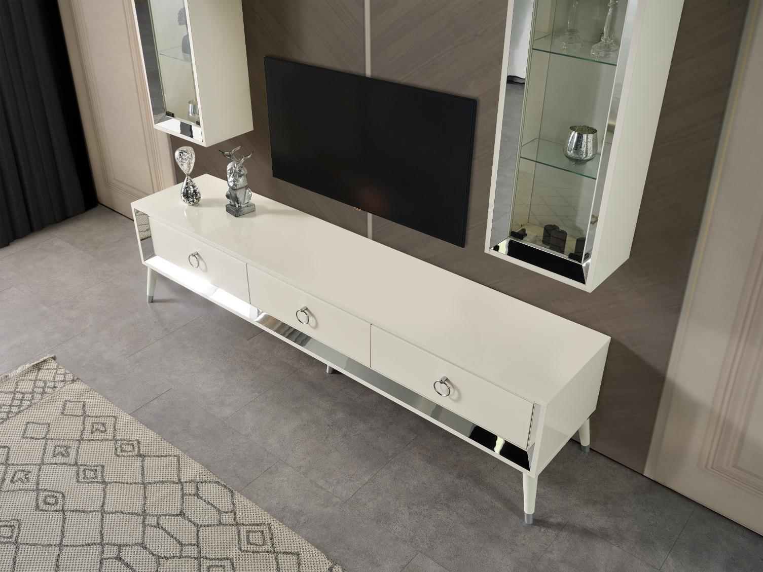 Dekorbizden Lotus Gümüş Tv Ünitesi