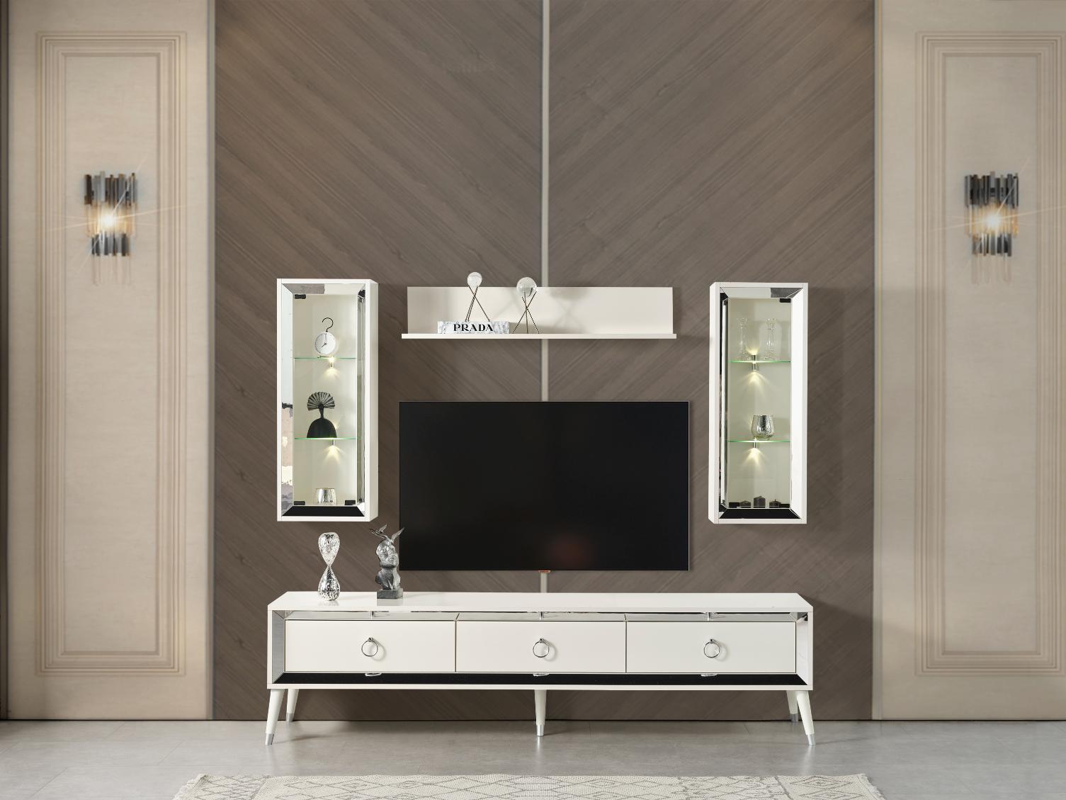 Dekorbizden Lotus Gümüş Tv Ünitesi