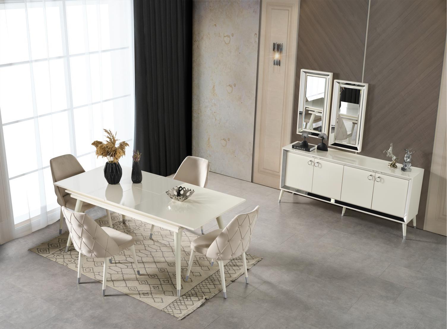 Dekorbizden Lotus Gümüş Yemek Masası