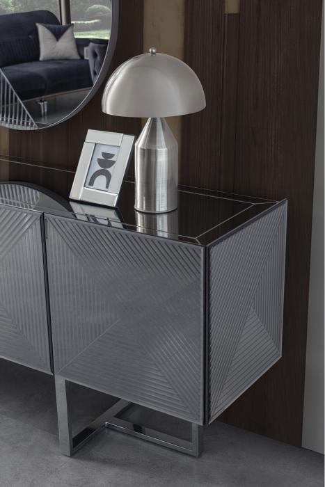 Dekorbizden Maserati Yemek Odası Takımı (Antrasit)