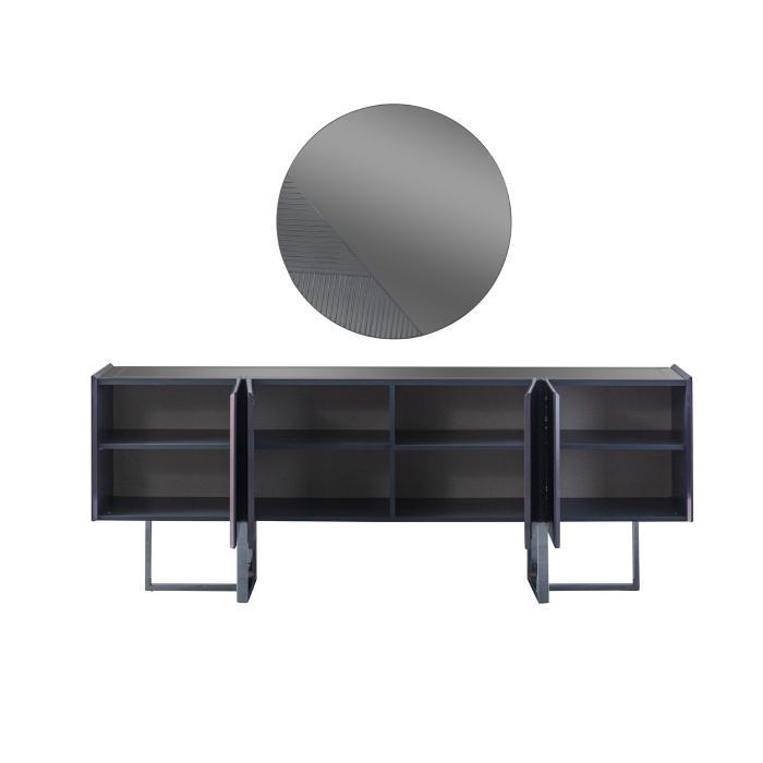 Dekorbizden Maserati Yemek Odası Takımı (Antrasit)