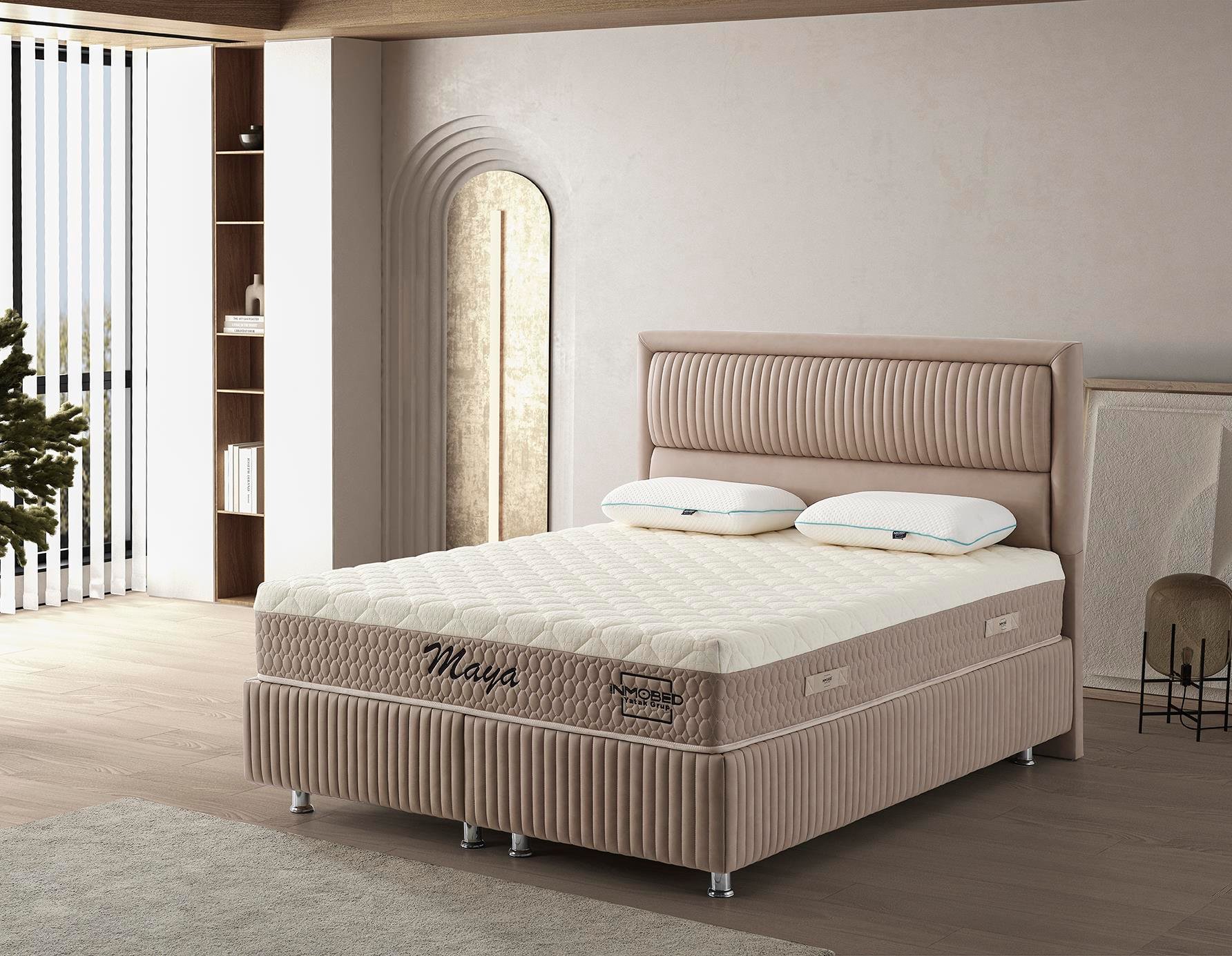 Dekorbizden Maya Set (Baza+Başlık+Yatak)