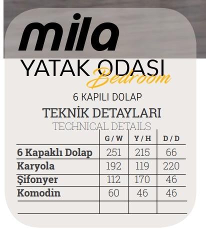 Dekorbizden Mila Yatak Odası Takımı 