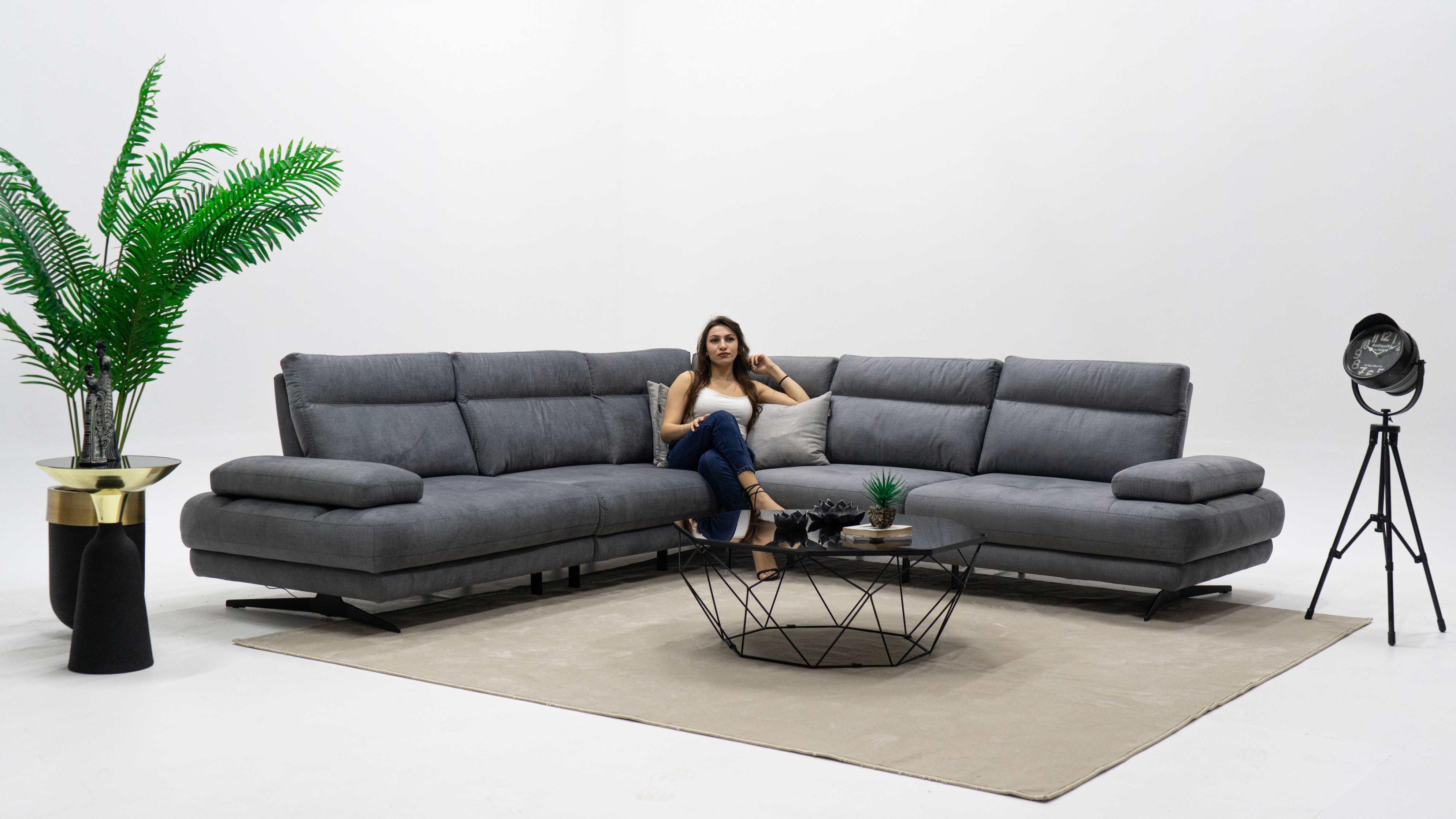 Dekorbizden Milano Köşe Koltuk Antrasit 