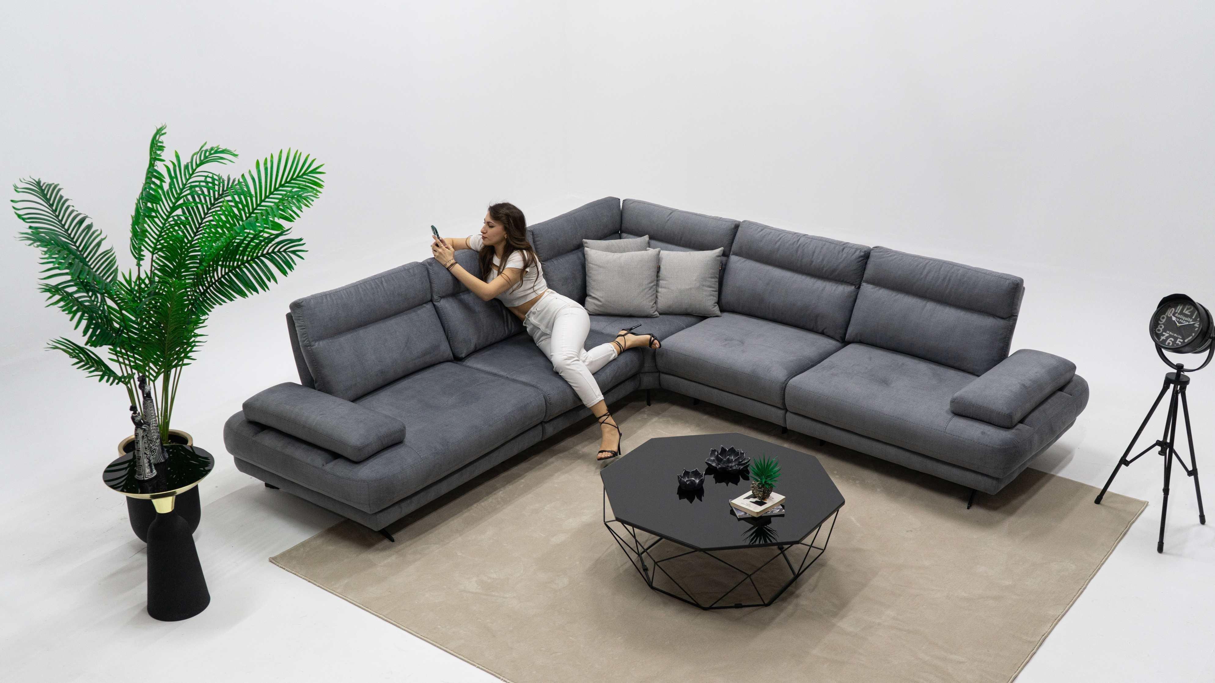 Dekorbizden Milano Köşe Koltuk Antrasit 