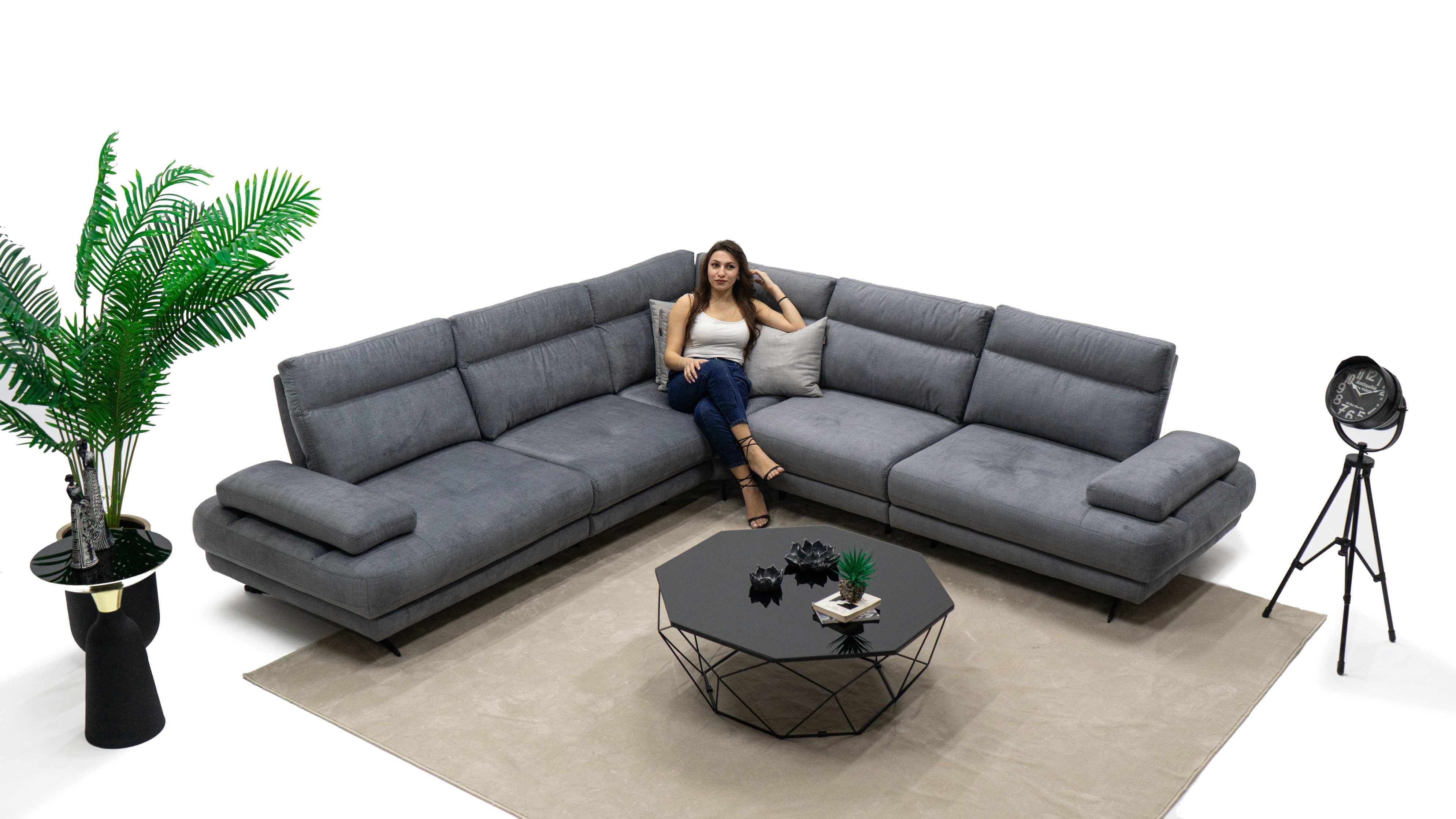 Dekorbizden Milano Köşe Koltuk Antrasit 