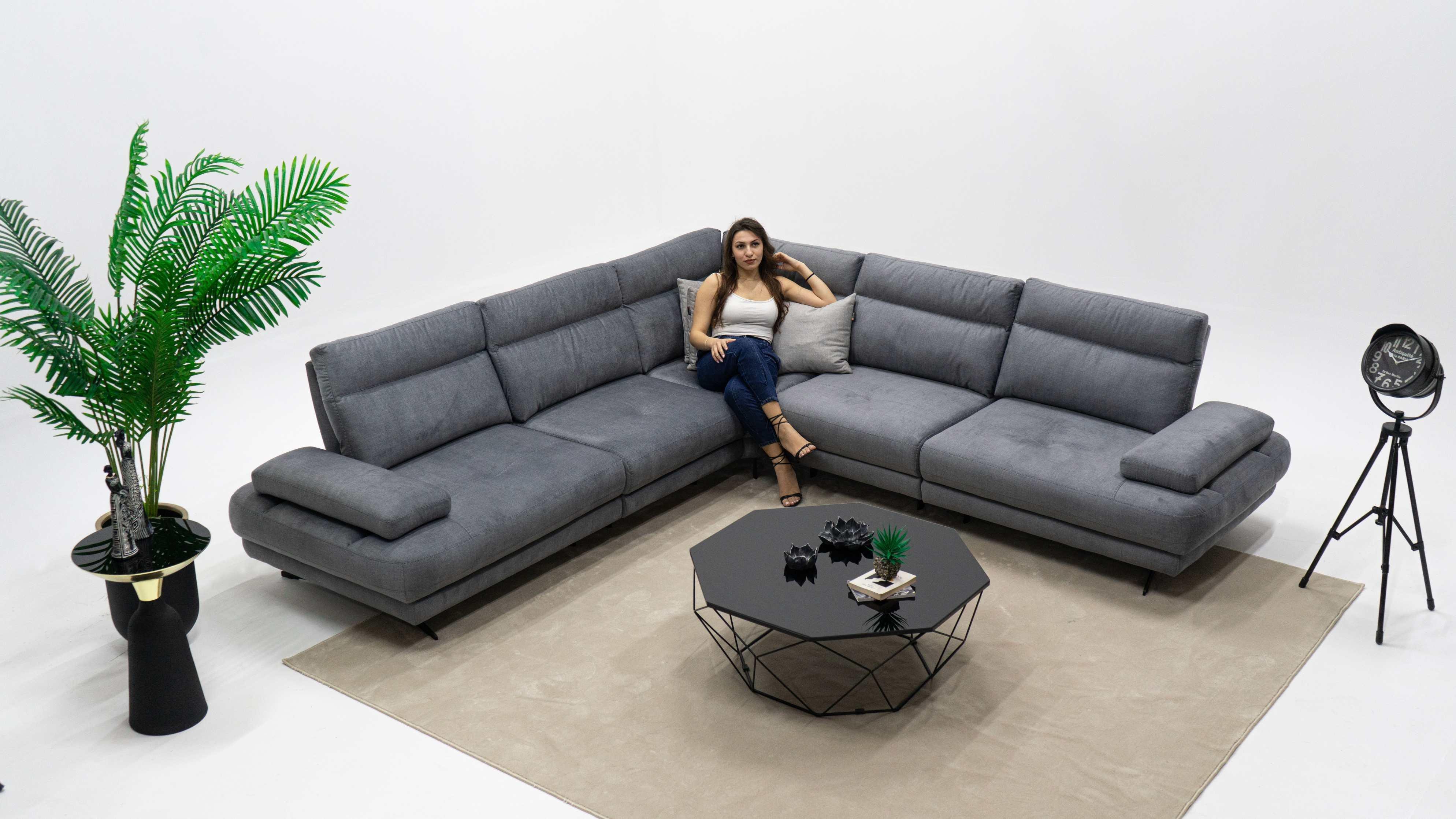 Dekorbizden Milano Köşe Koltuk Antrasit 