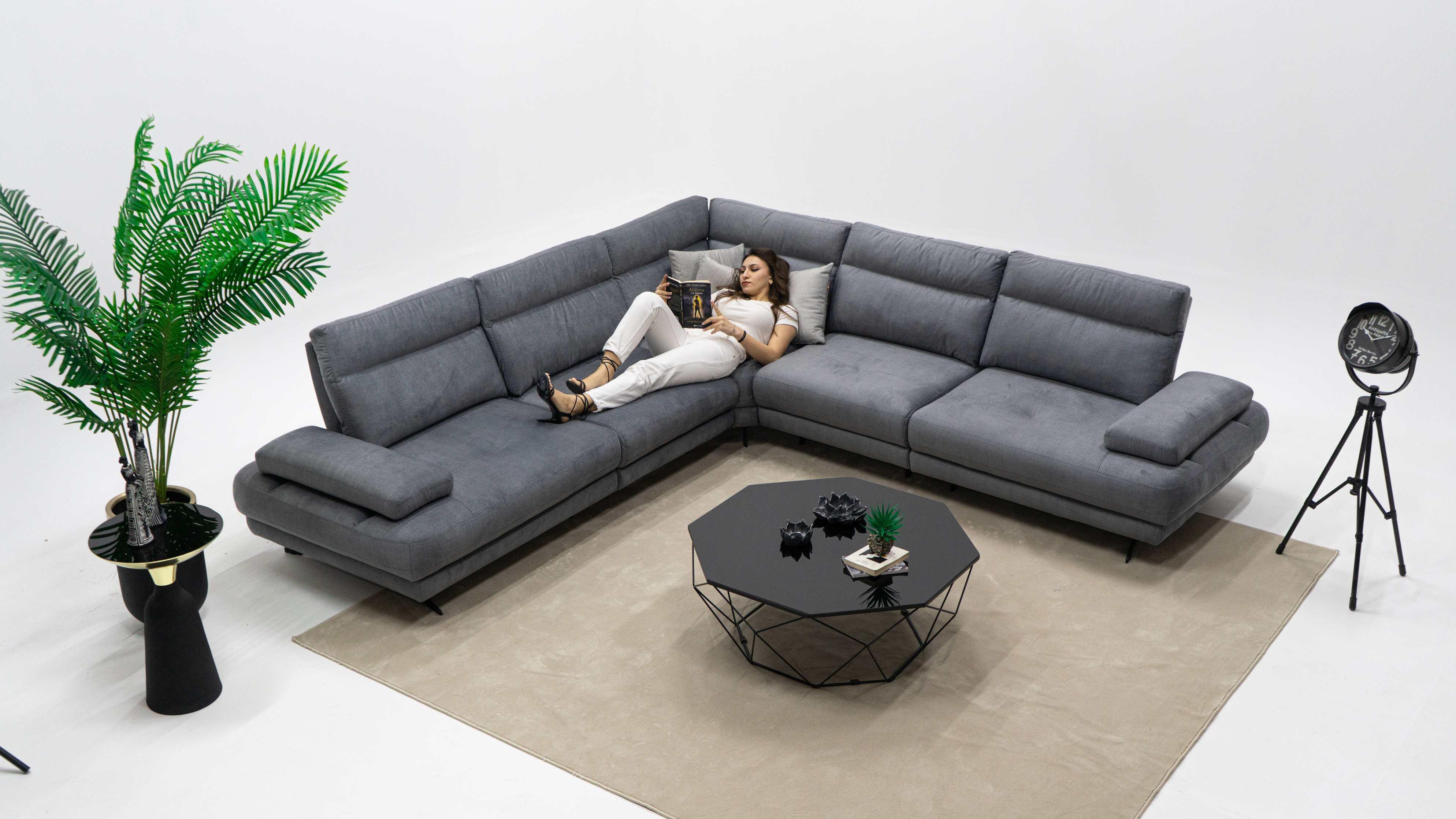 Dekorbizden Milano Köşe Koltuk Antrasit 