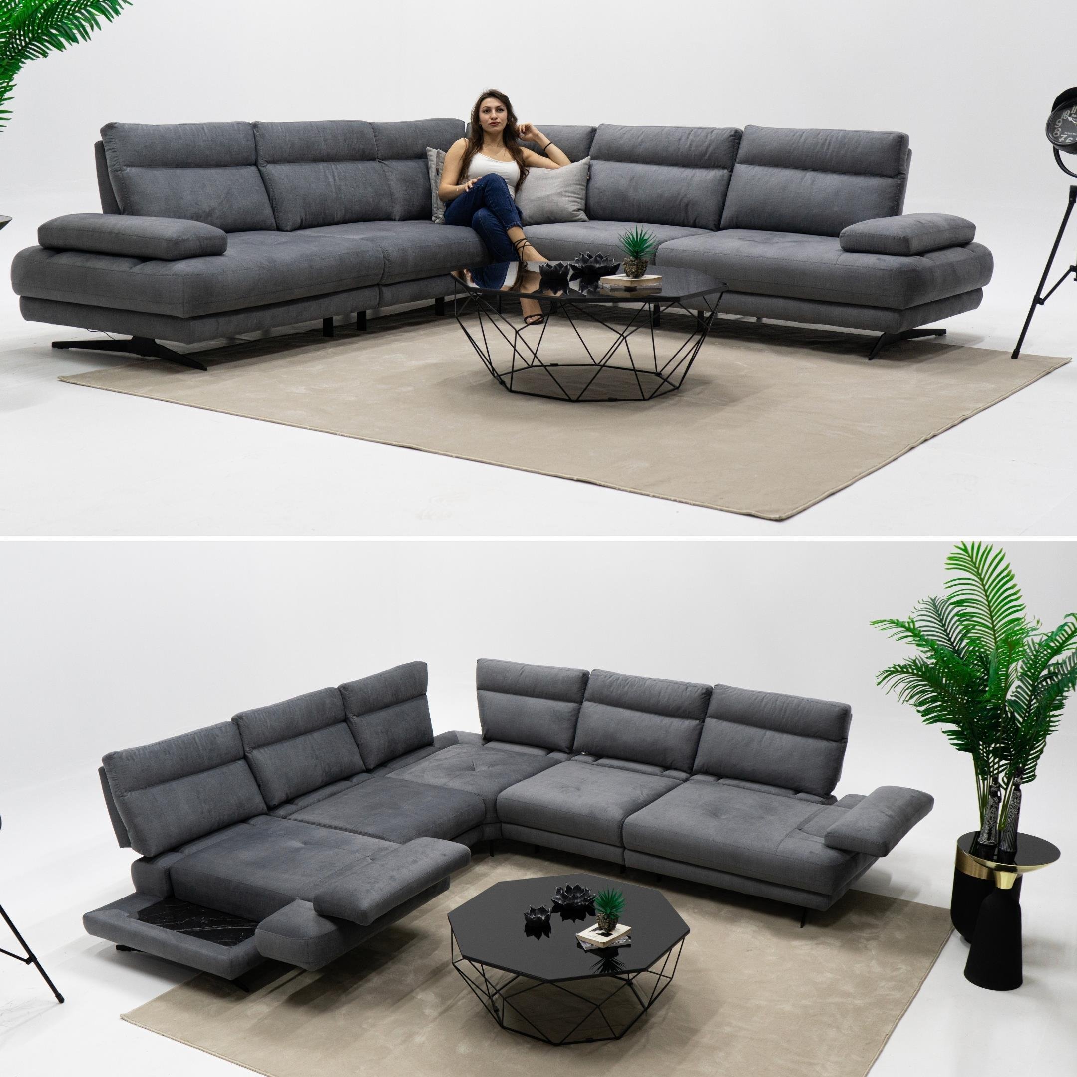 Dekorbizden Milano Köşe Koltuk Antrasit 