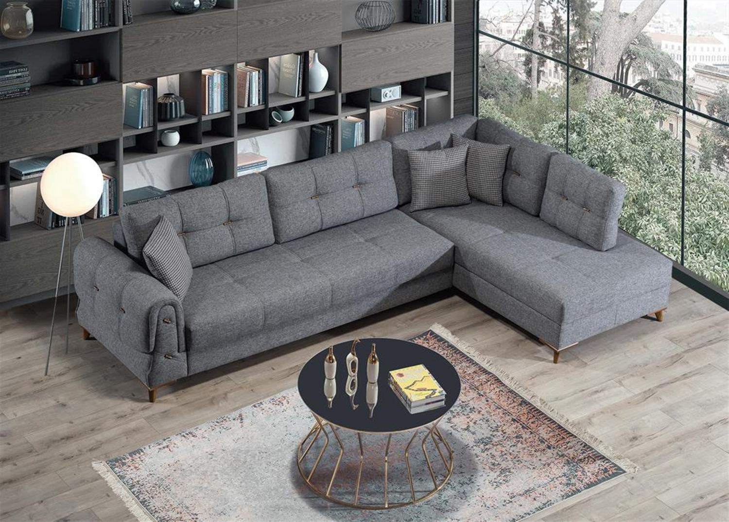 Dekorbizden Mira Sandıklı Ve Yataklı Köşe Koltuk