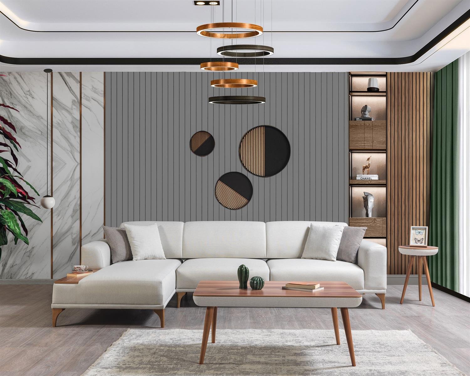 Dekorbizden Moda Köşe Koltuk Krem