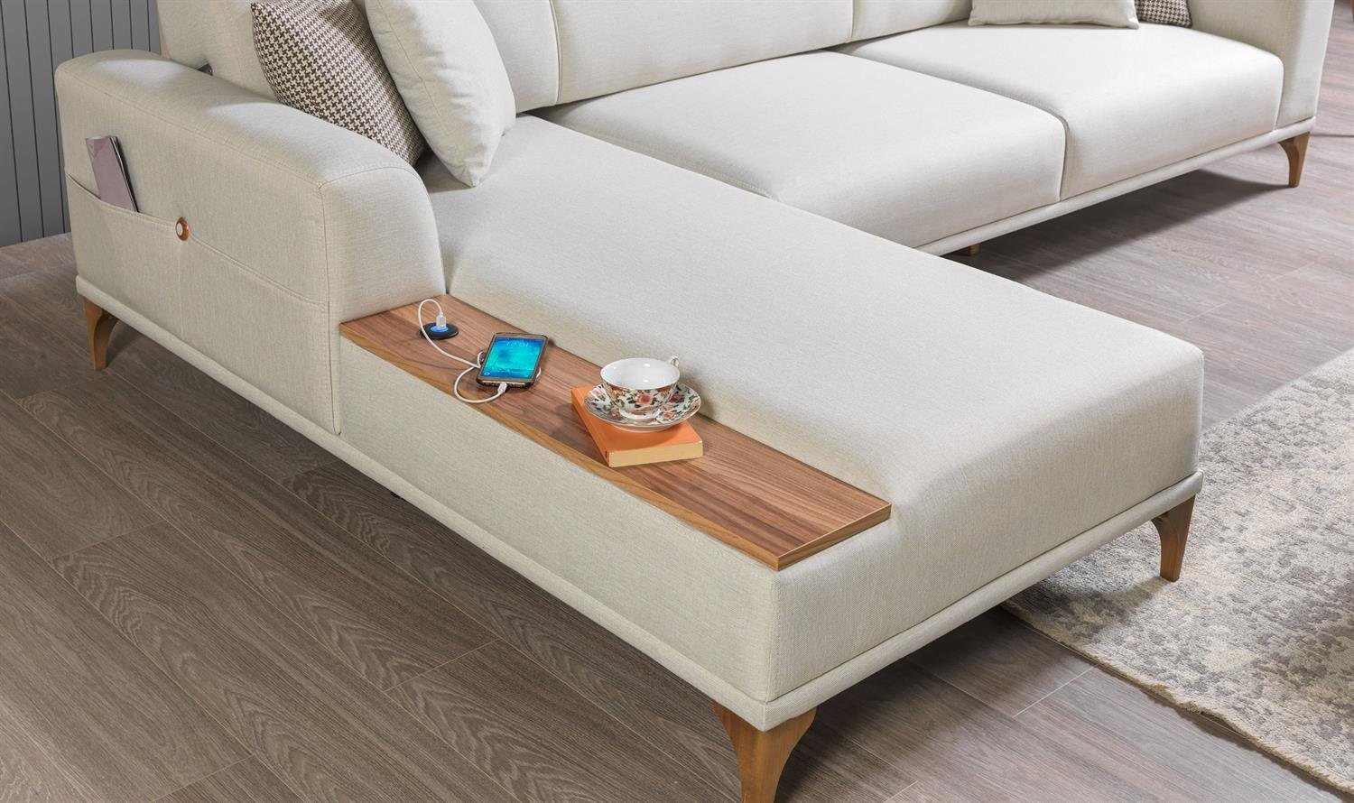 Dekorbizden Moda Köşe Koltuk Krem