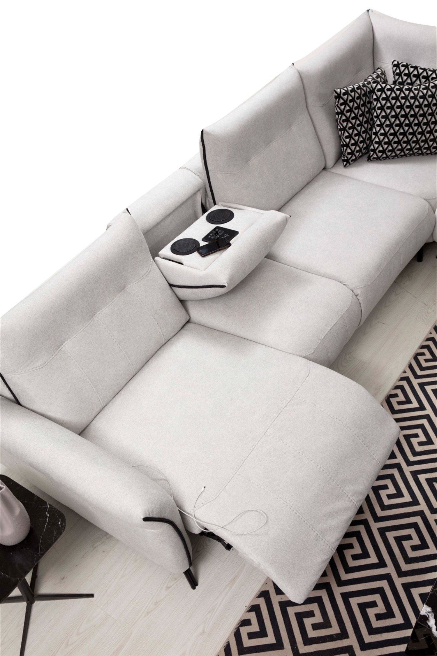 Dekorbizden Mozart Köşe Koltuk Takımı Ses Sistemli