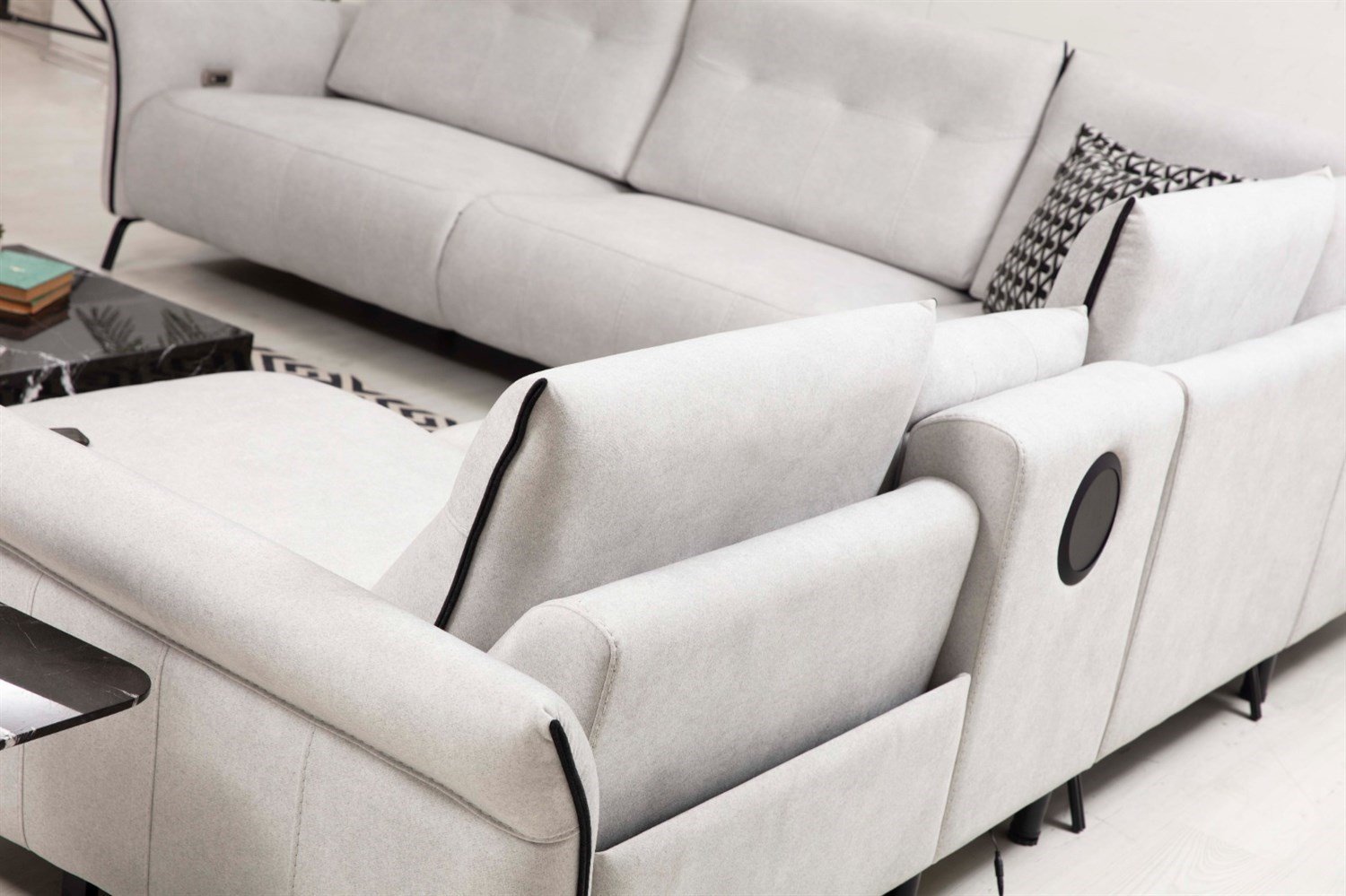 Dekorbizden Mozart Köşe Koltuk Takımı Ses Sistemli