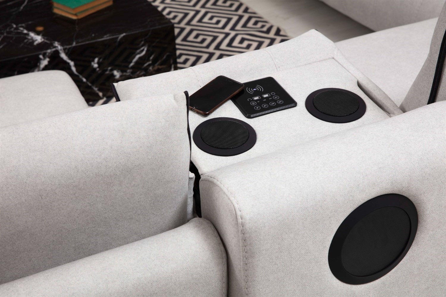 Dekorbizden Mozart Köşe Koltuk Takımı Ses Sistemli