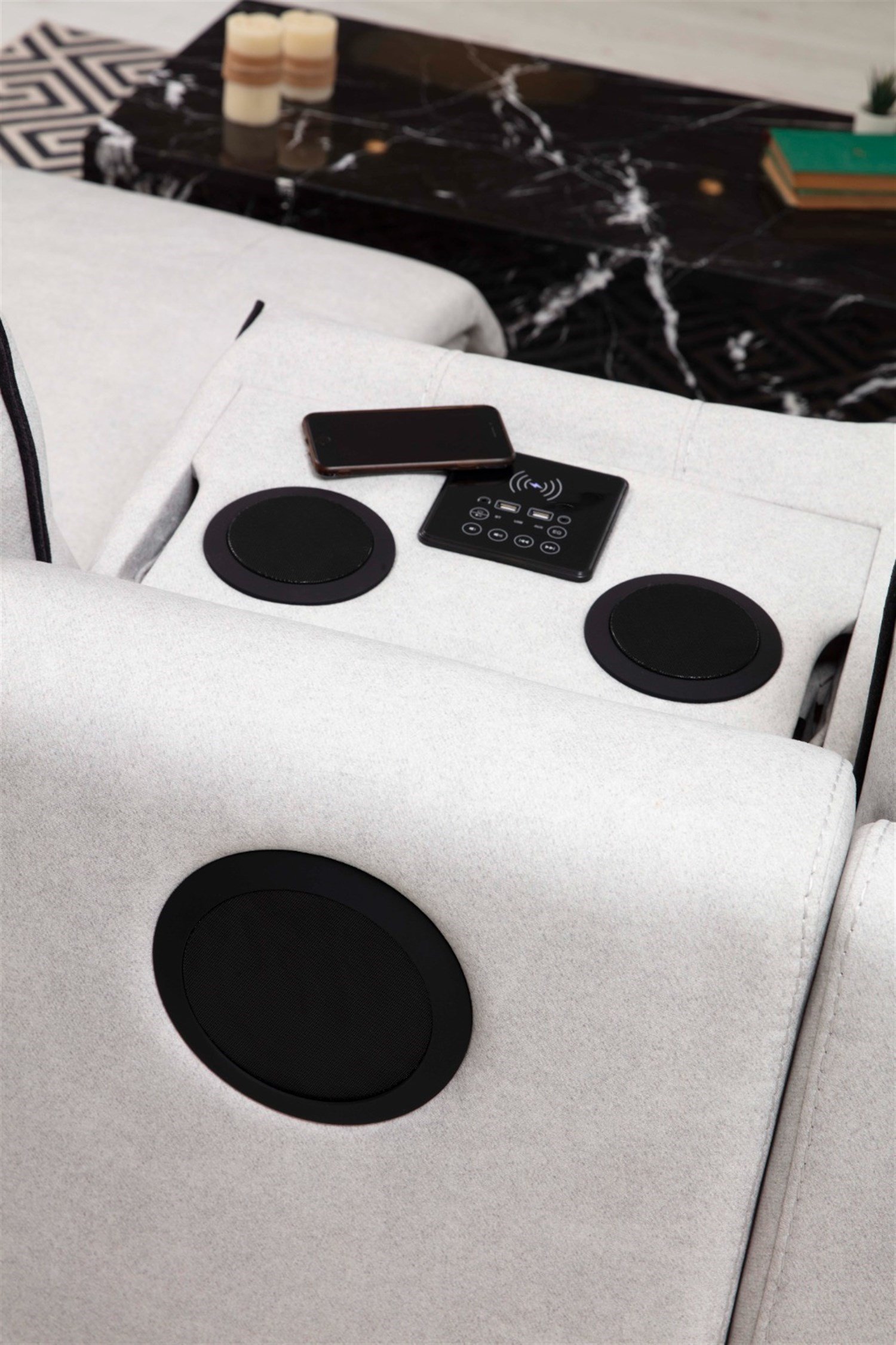 Dekorbizden Mozart Köşe Koltuk Takımı Ses Sistemli