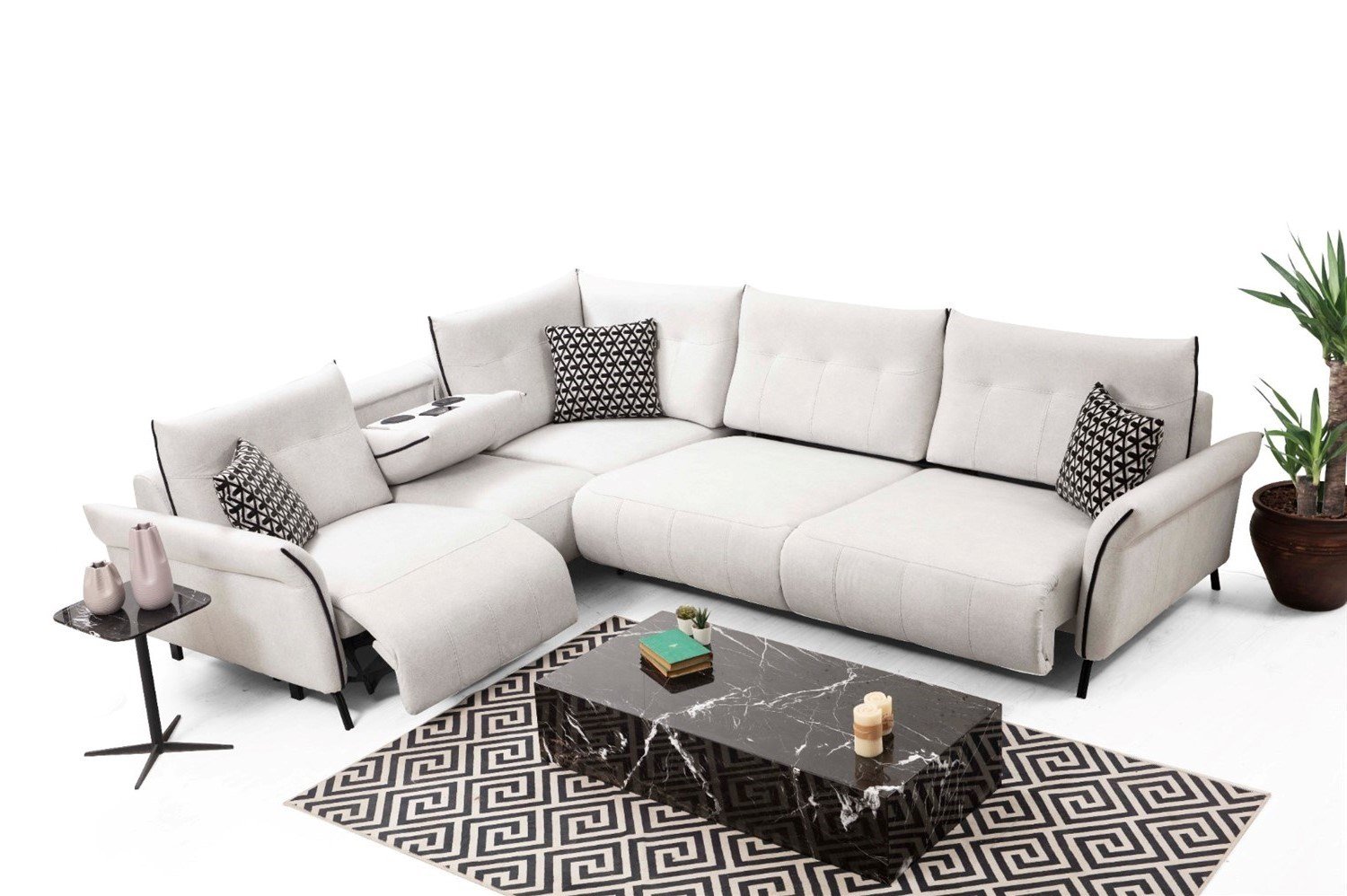 Dekorbizden Mozart Köşe Koltuk Takımı Ses Sistemli