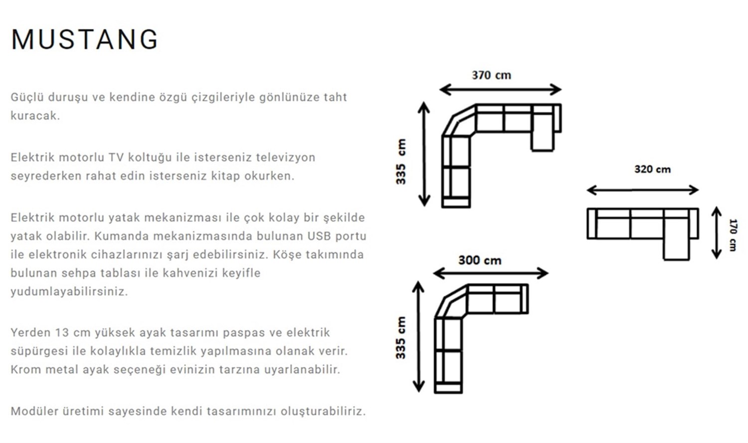 Dekorbizden Mustang Relax Köşe Koltuk Takımı