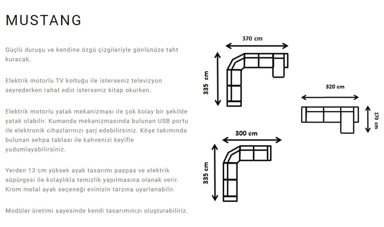 Dekorbizden Mustang Relax Köşe Koltuk Takımı