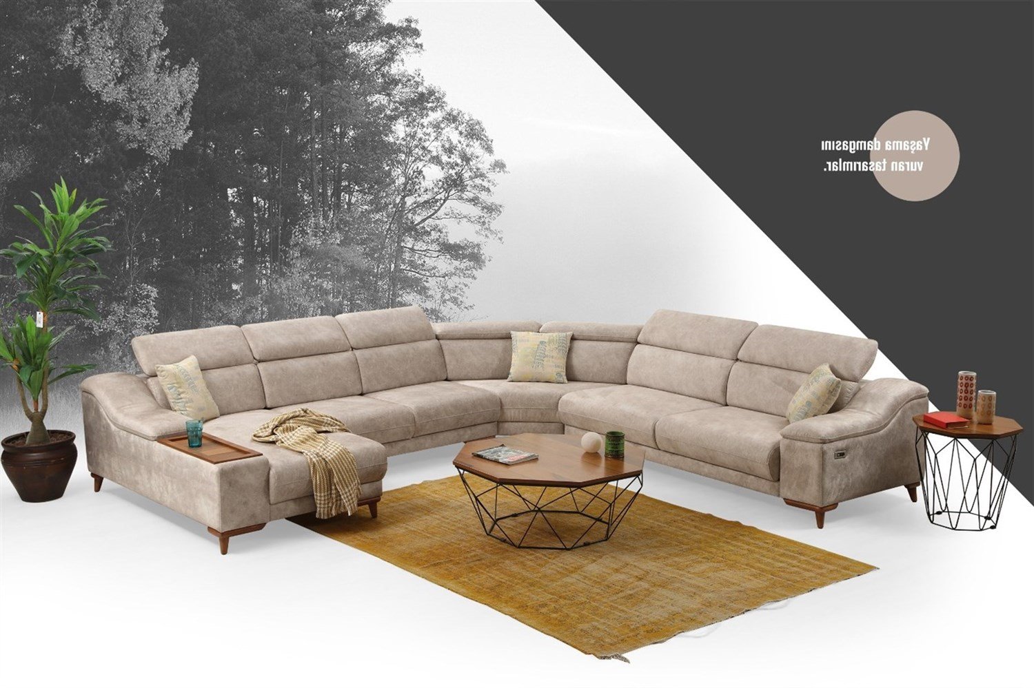 Dekorbizden Mustang U Köşe Koltuk Takımı