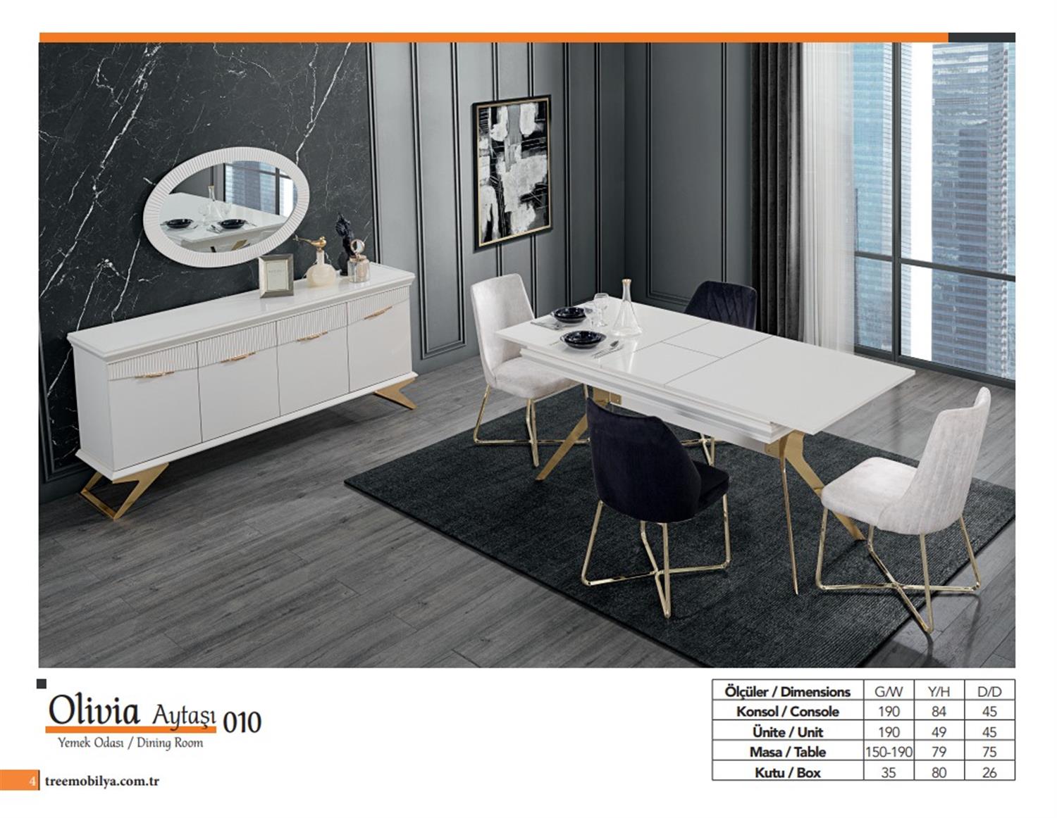 Dekorbizden Olivia Yemek Odası Takımı