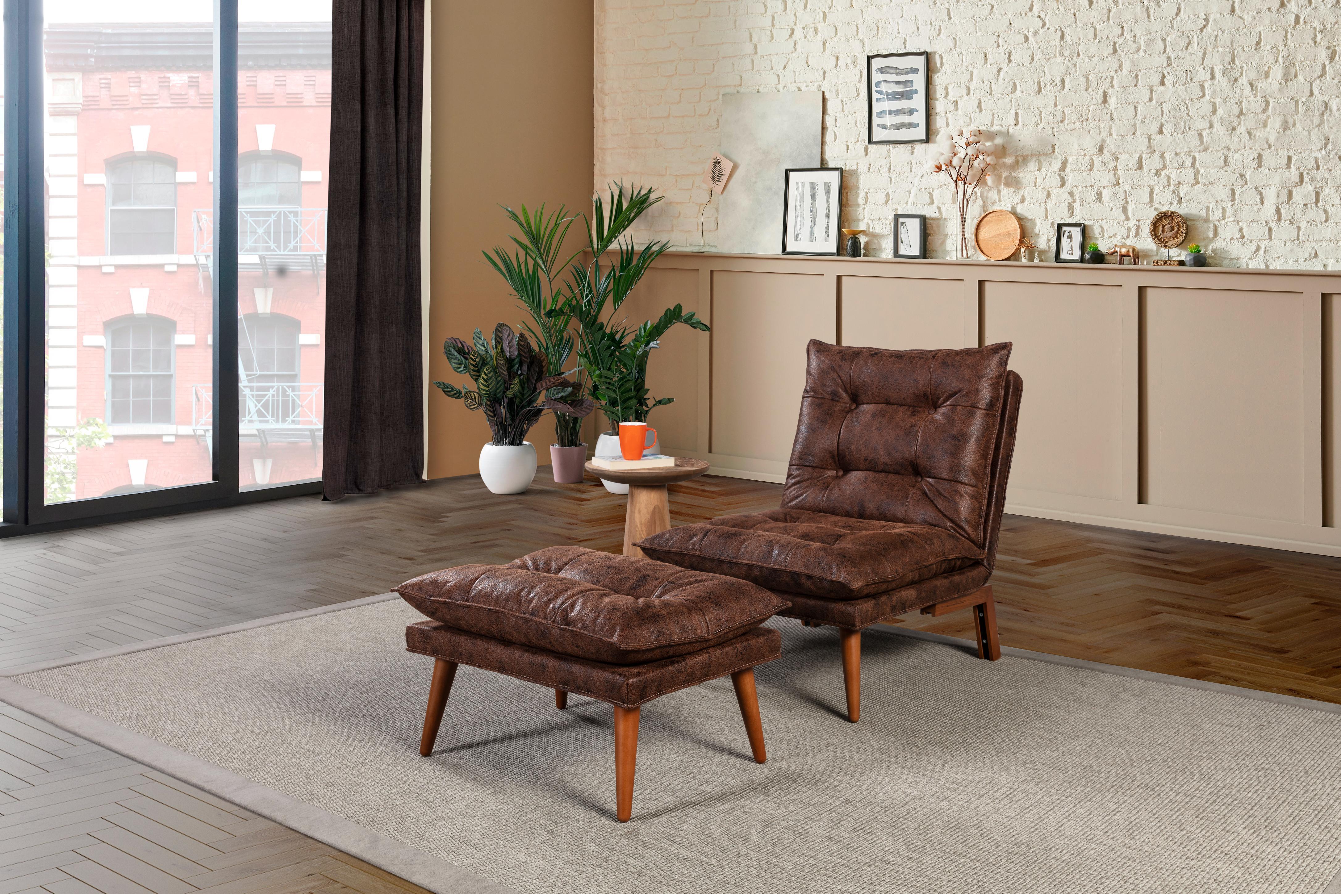 Dekorbizden Orchy Kahve Tek Kişilik Yataklı Berjer