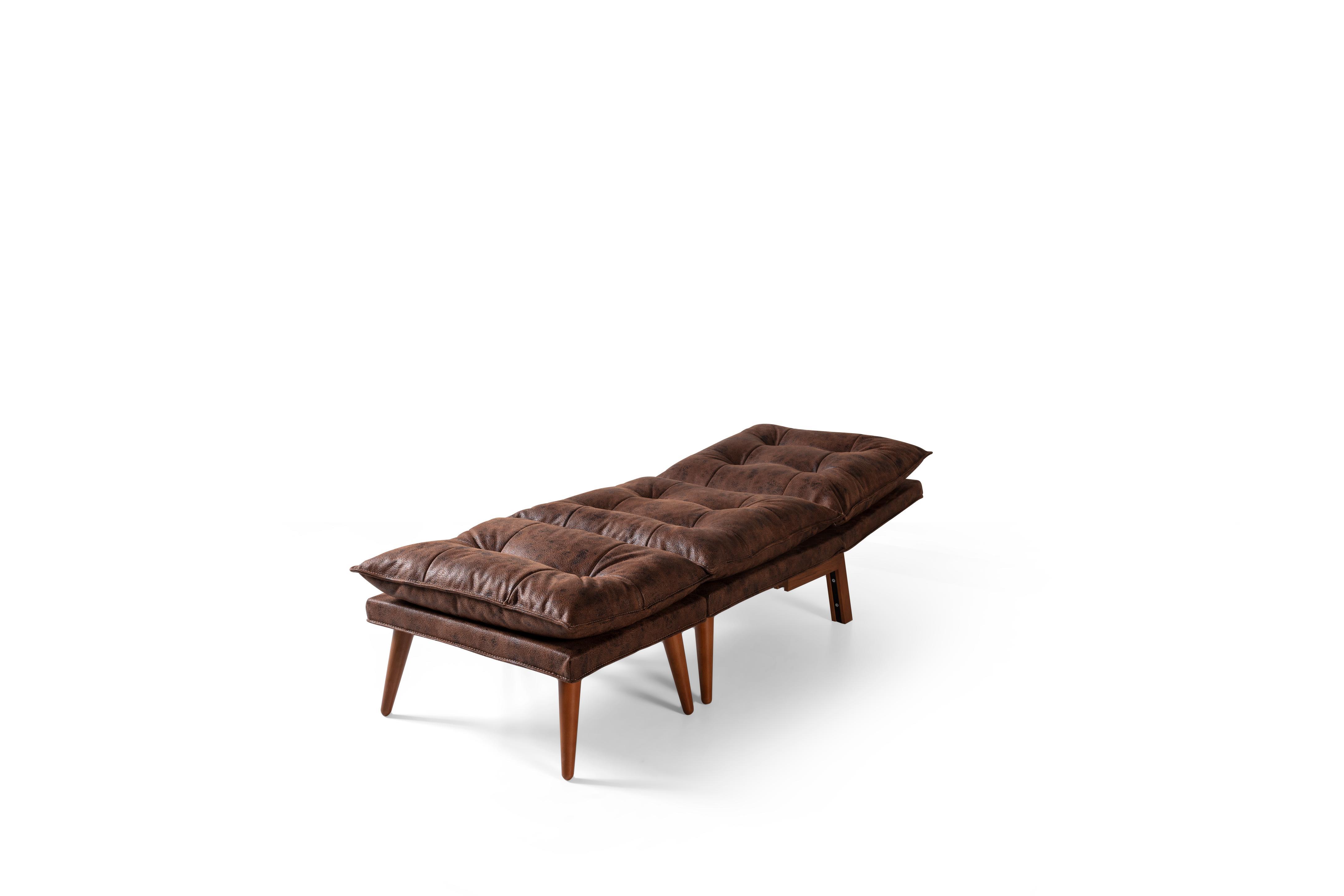 Dekorbizden Orchy Kahve Tek Kişilik Yataklı Berjer