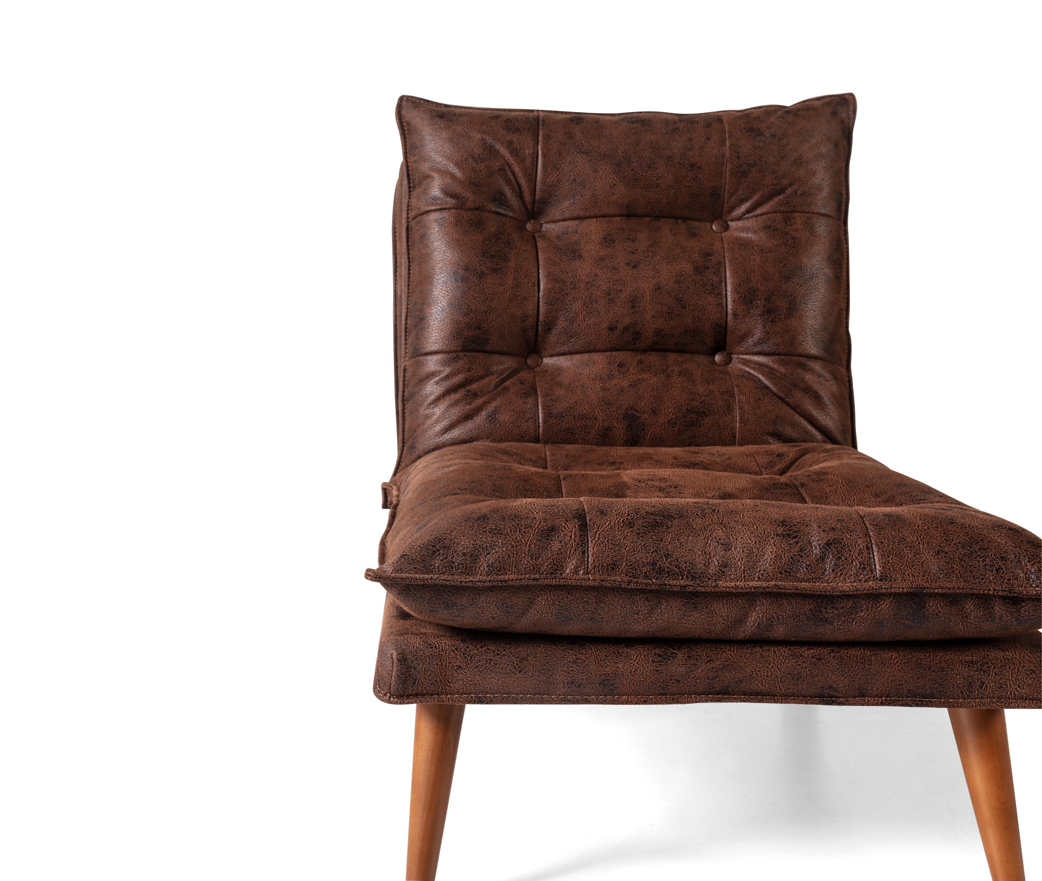 Dekorbizden Orchy Kahve Tek Kişilik Yataklı Berjer