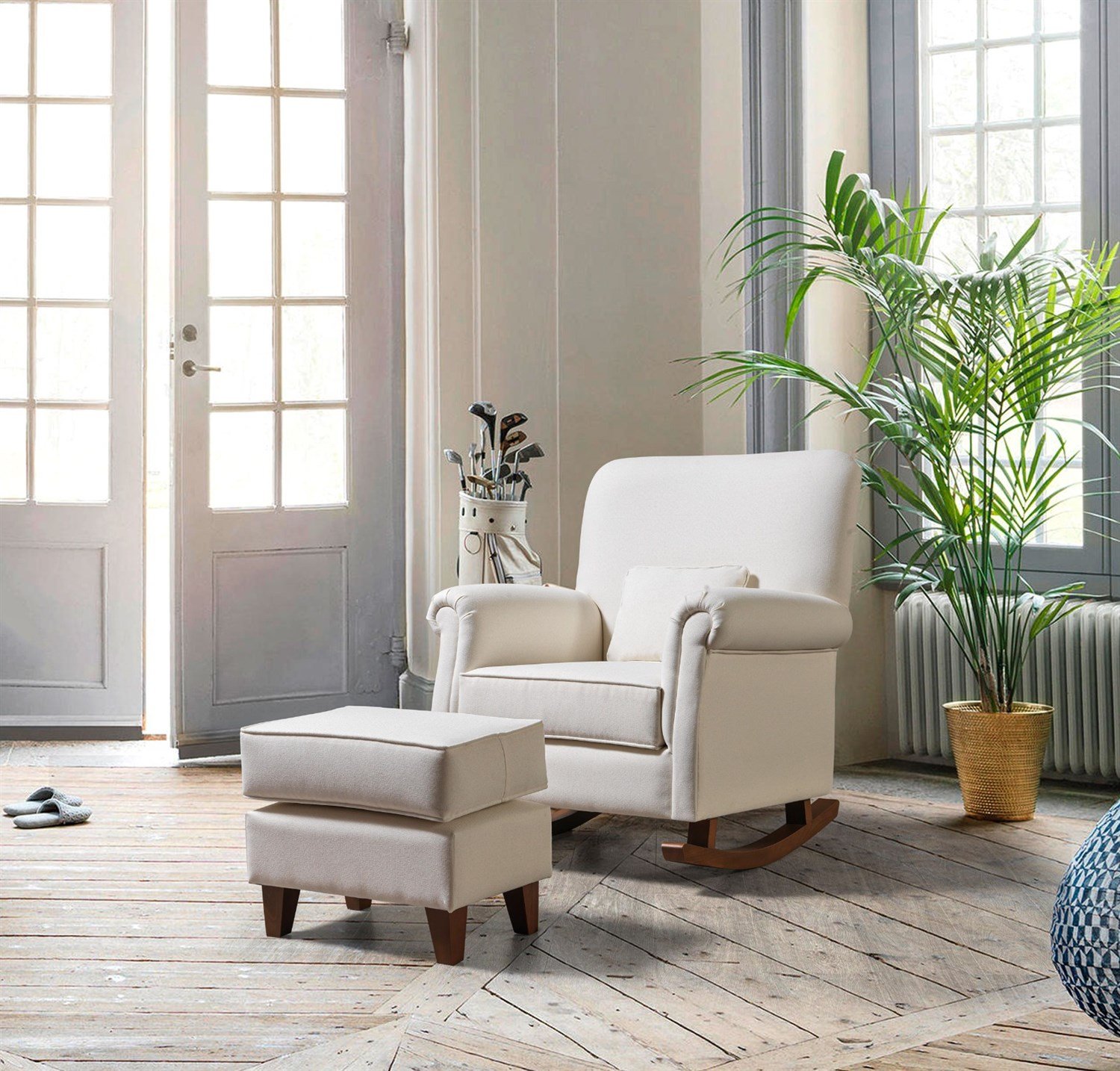 Dekorbizden Palermo Sallanır Berjer Puflu