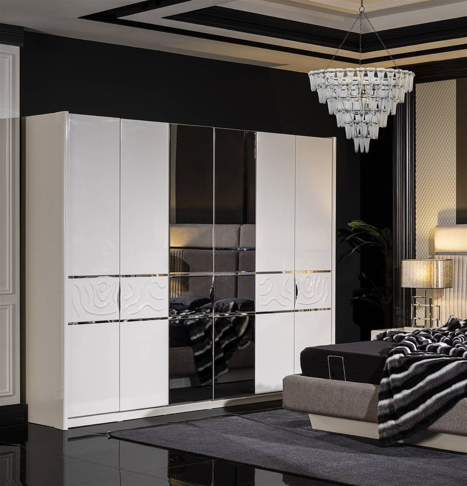 Dekorbizden Parma 6 Kapaklı Yatak Odası Dolabı