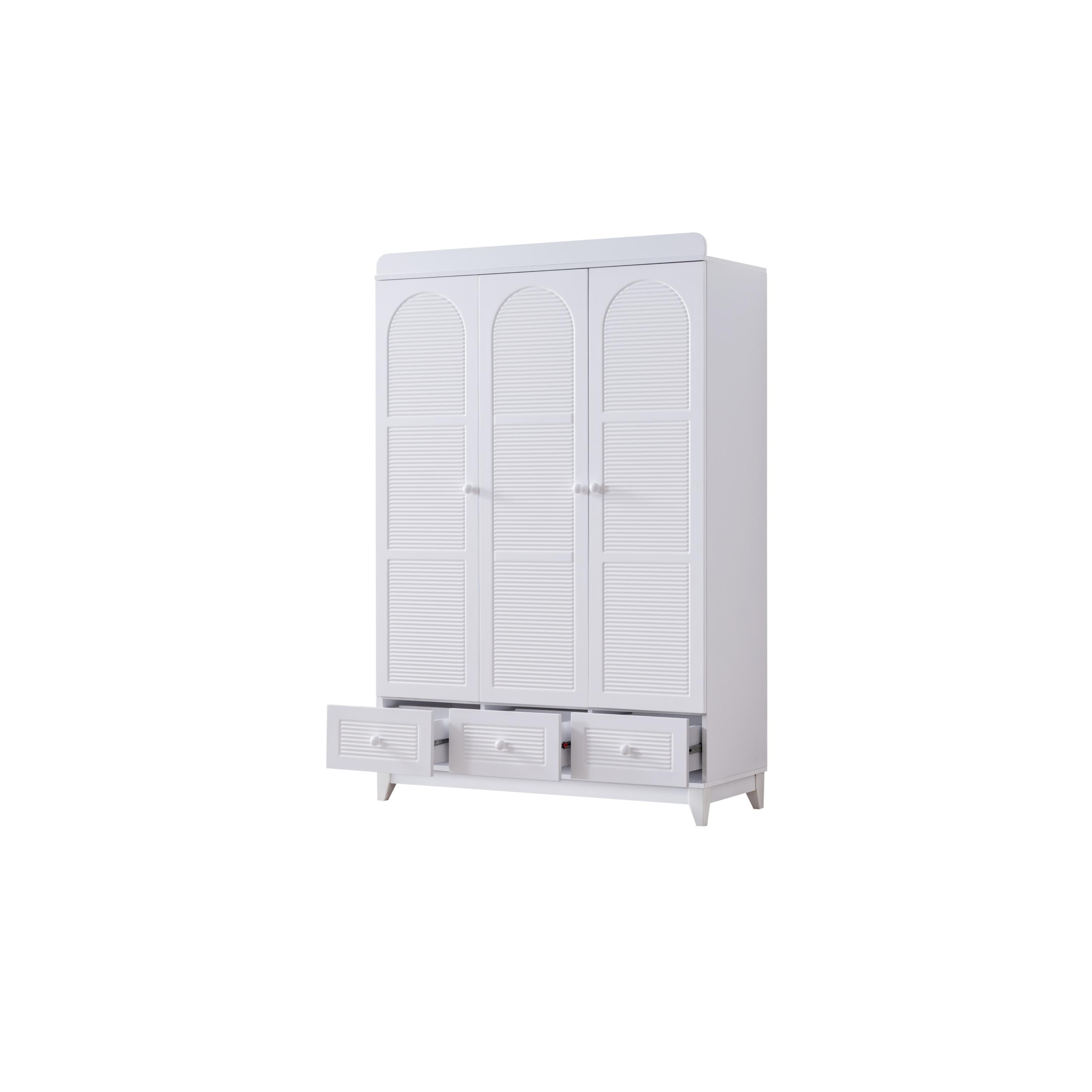 Dekorbizden Perla Beyaz Çocuk Odası Gardırop