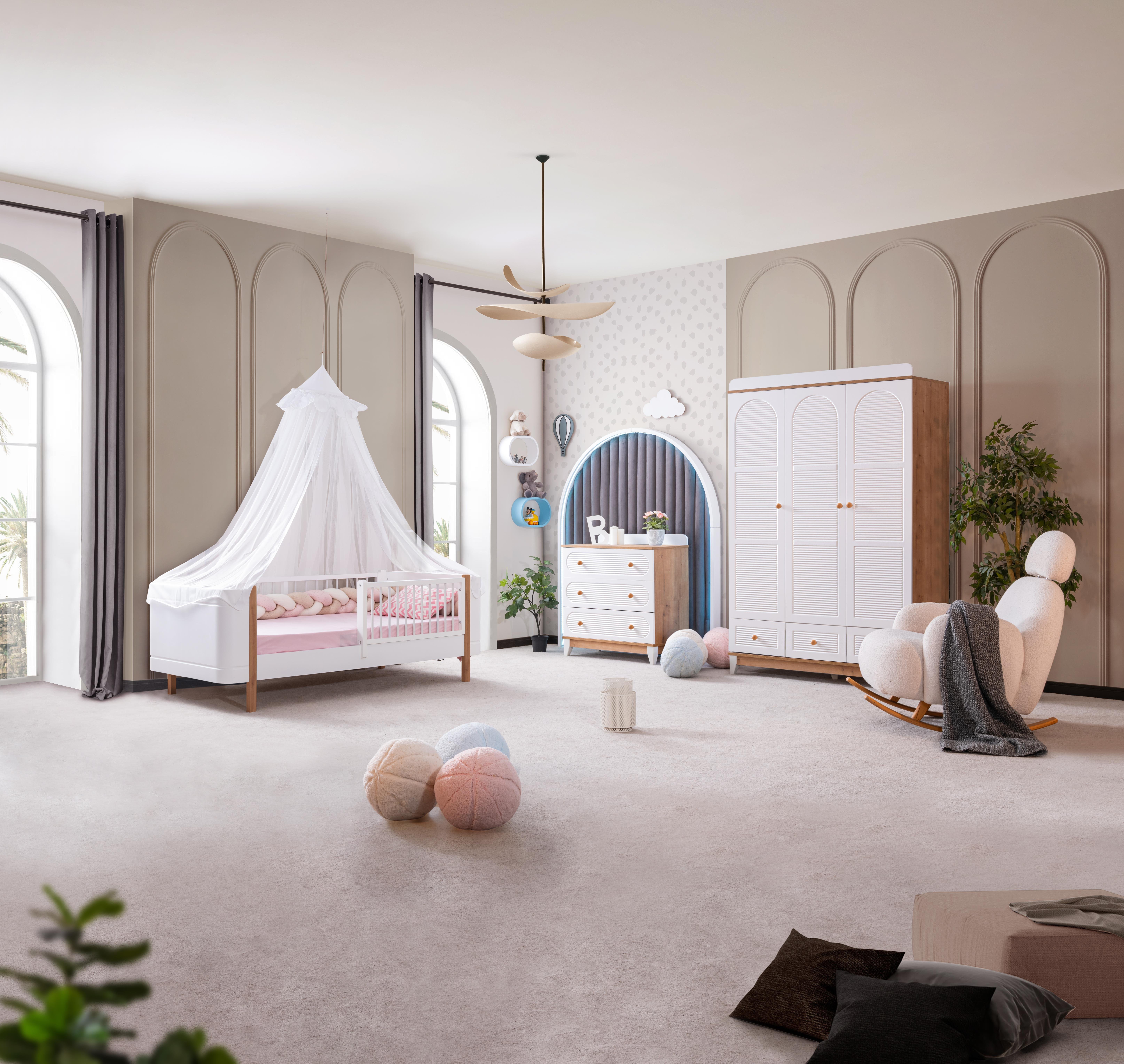 Dekorbizden Perla Meşe Çocuk Odası Takımı