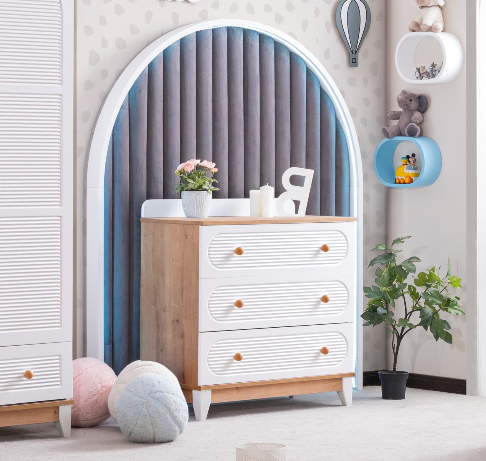 Dekorbizden Perla Meşe Çocuk Odası Takımı