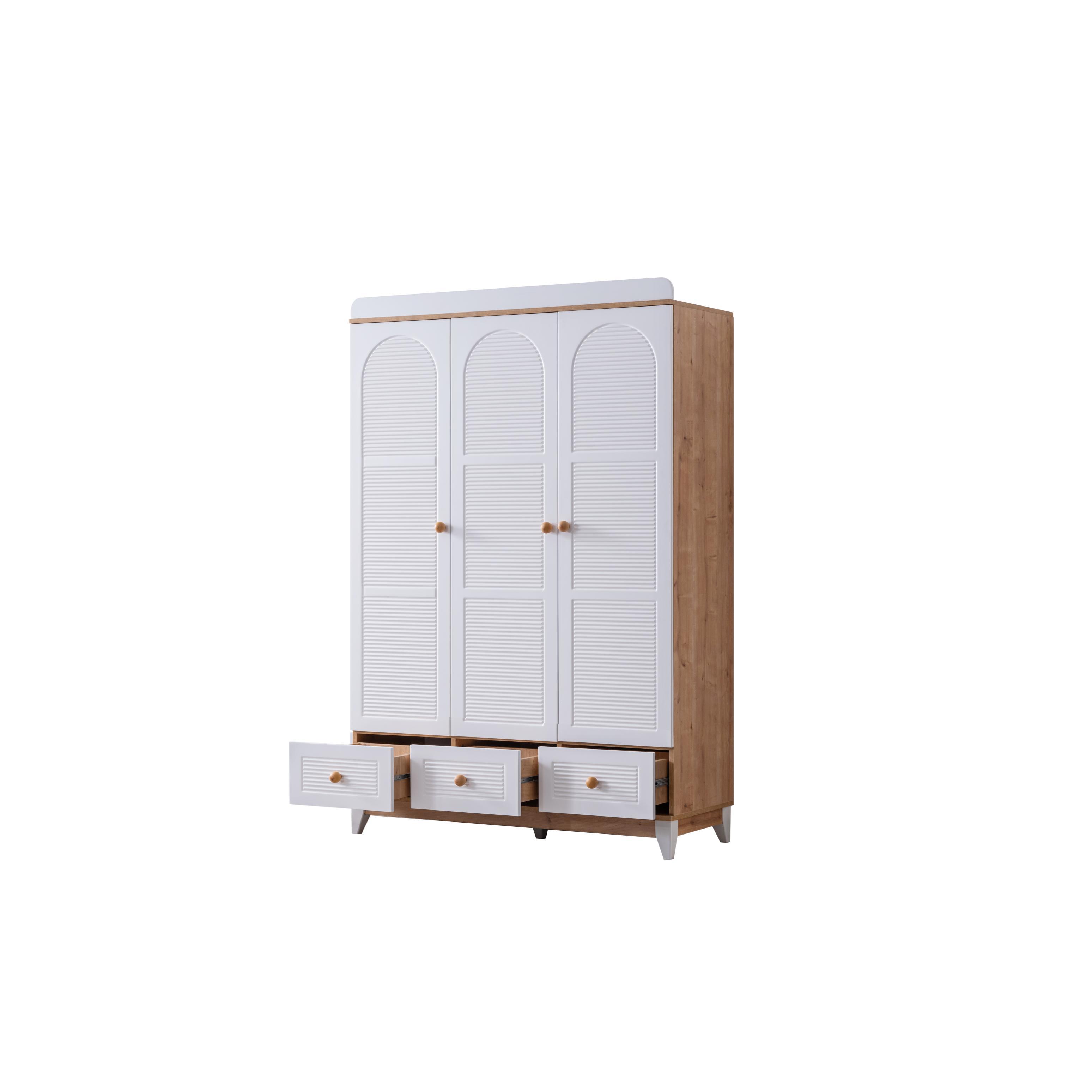 Dekorbizden Perla Meşe Genç Odası Gardırop