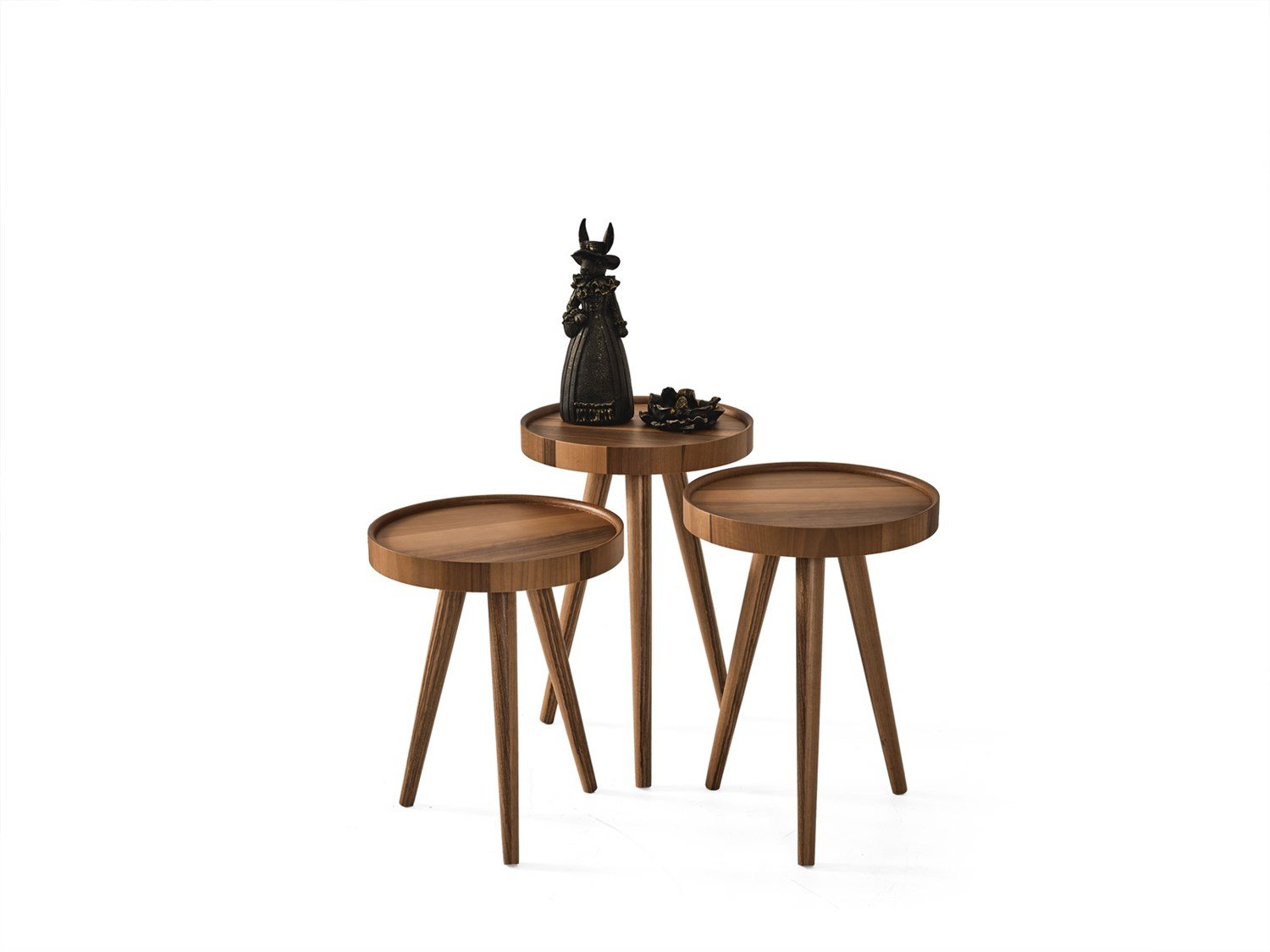 Dekorbizden Polen Ceviz Kaplama Zigon Sehpa