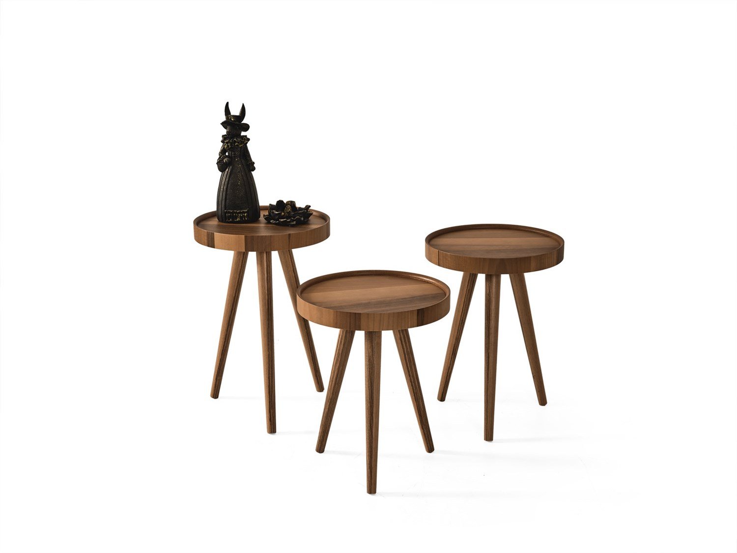 Dekorbizden Polen Ceviz Kaplama Zigon Sehpa