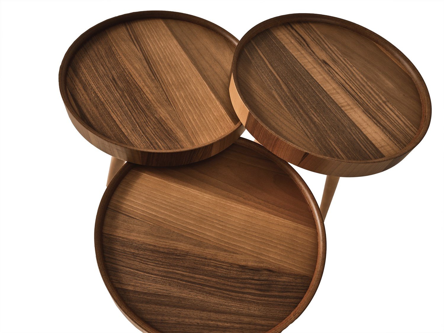 Dekorbizden Polen Ceviz Kaplama Zigon Sehpa