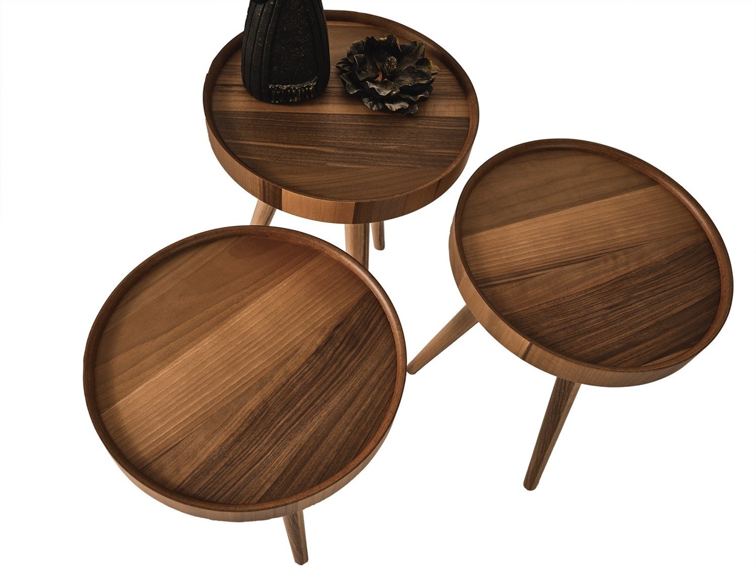 Dekorbizden Polen Ceviz Kaplama Zigon Sehpa