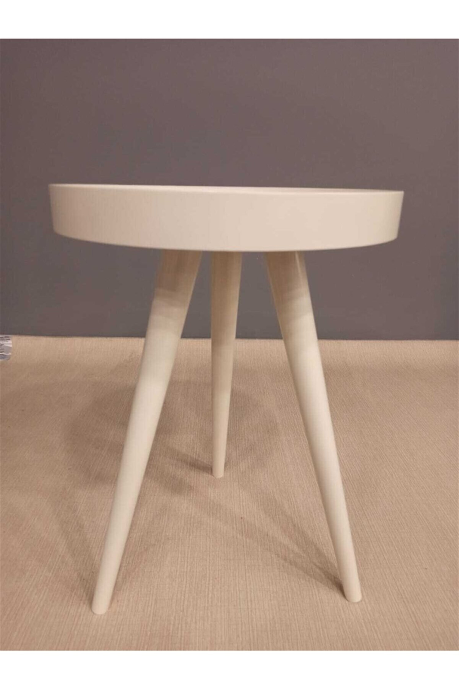 Dekorbizden Polen Ekru Zigon Sehpa