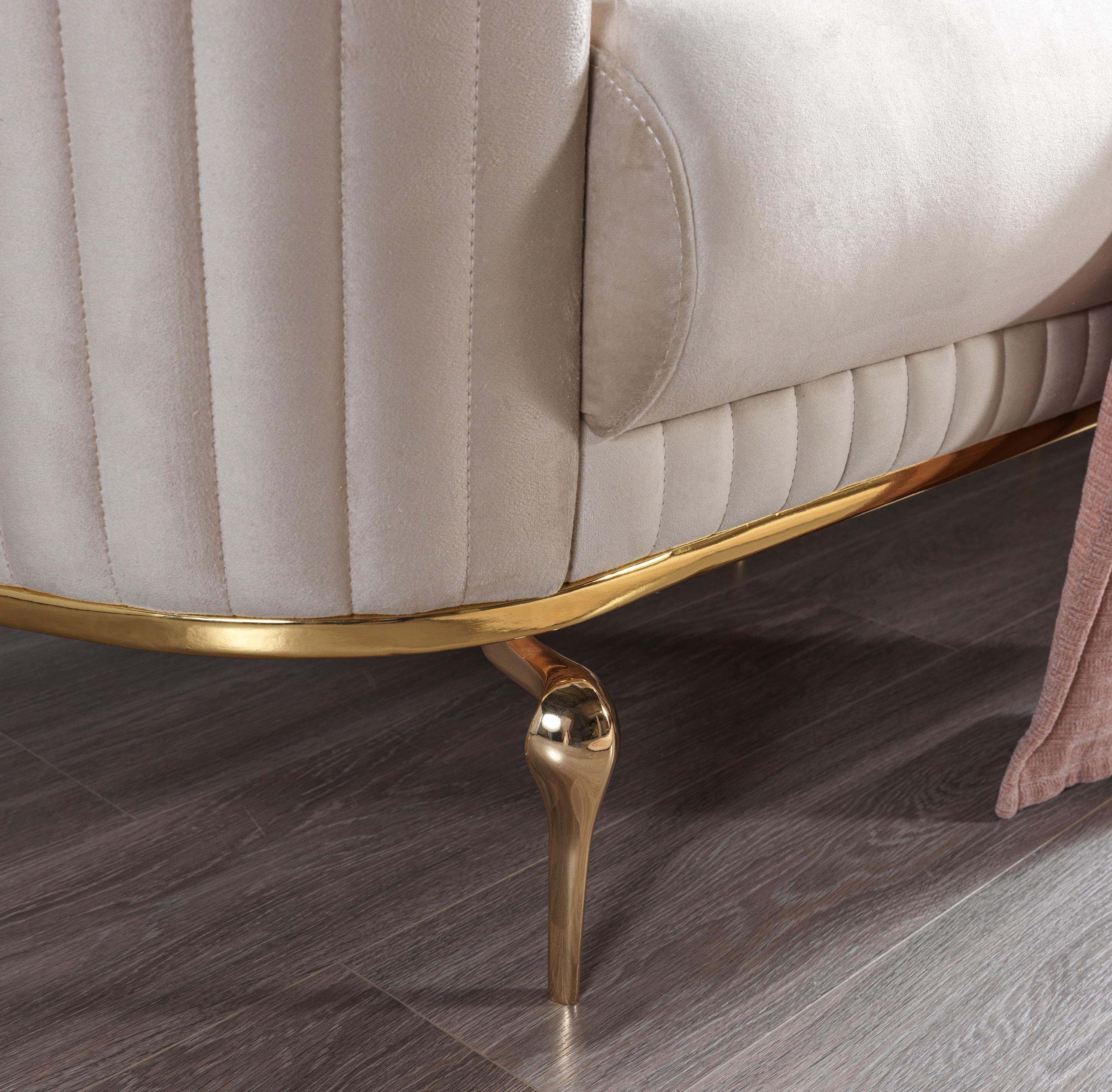 Dekorbizden Prestij Köşe Koltuk Krem