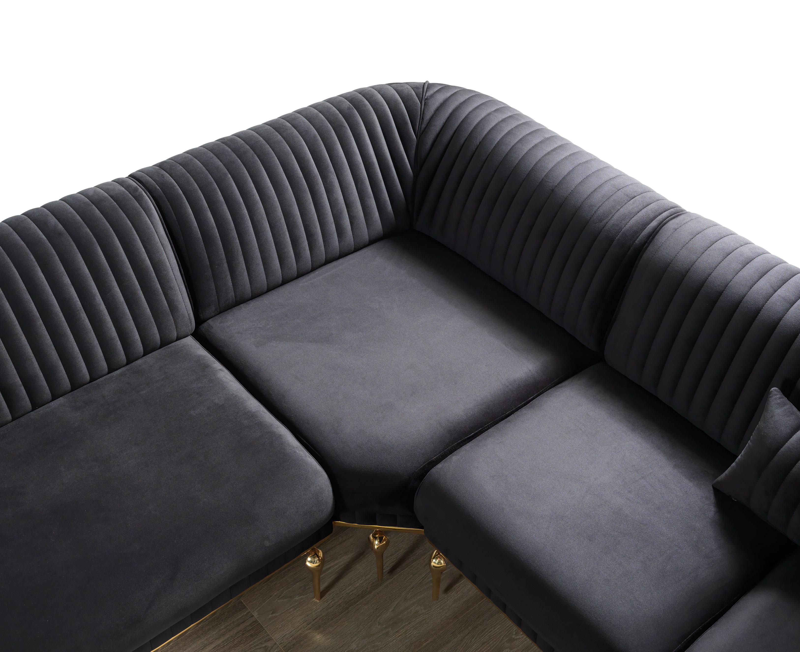 Dekorbizden Prestij Köşe Koltuk Siyah