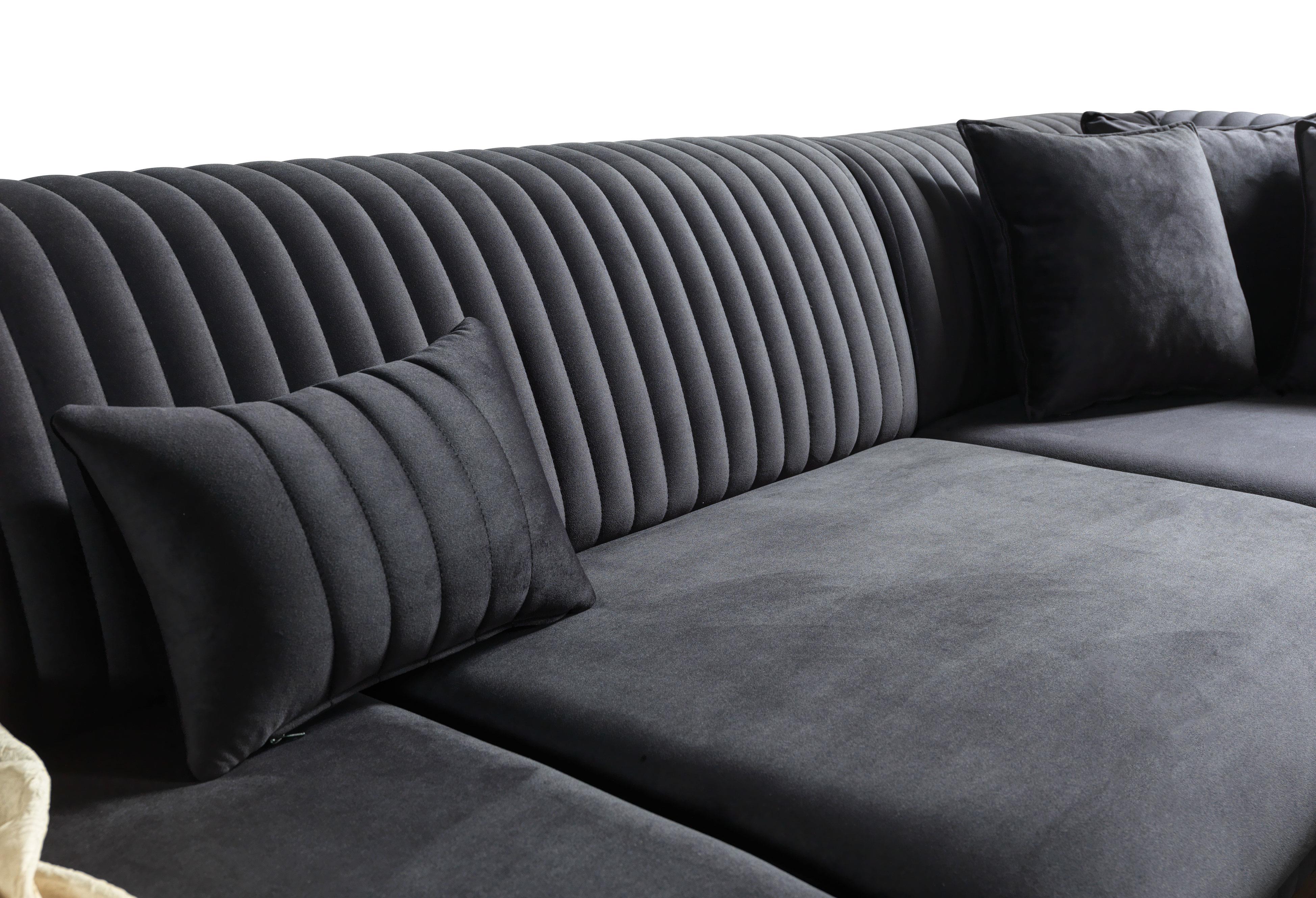 Dekorbizden Prestij Köşe Koltuk Siyah