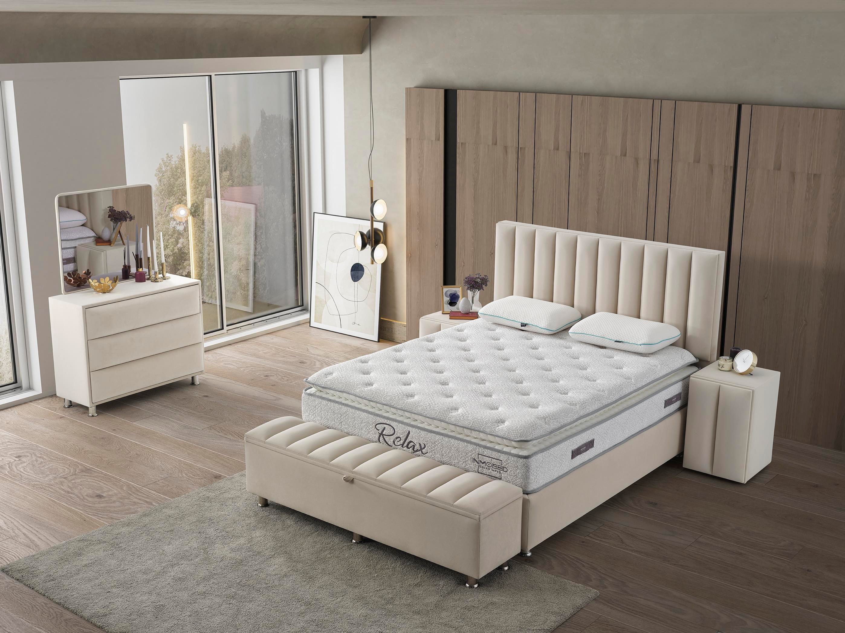 Dekorbizden Relax Set (Baza+Başlık+Yatak)