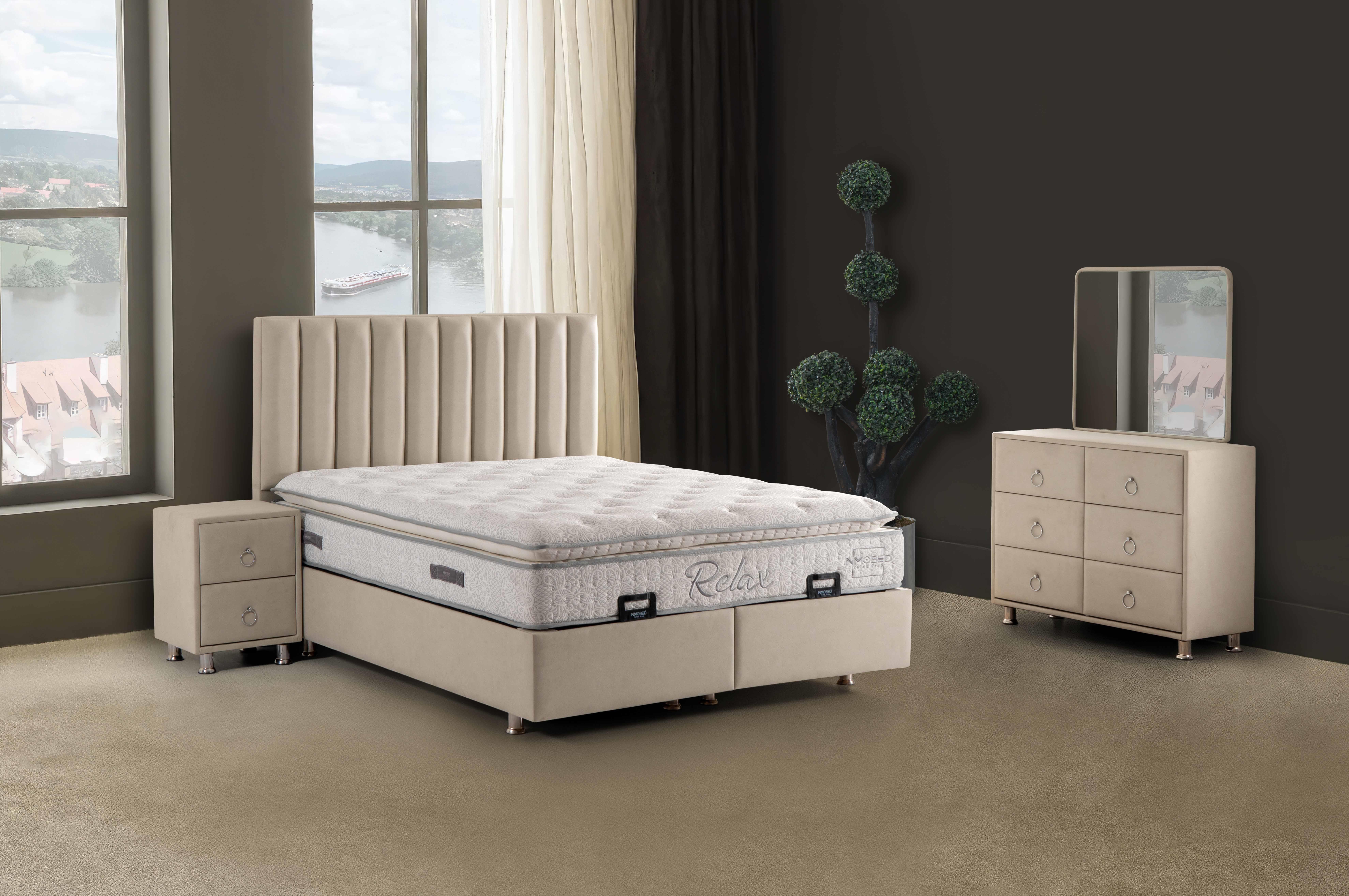 Dekorbizden Relax Set (Baza+Başlık+Yatak)
