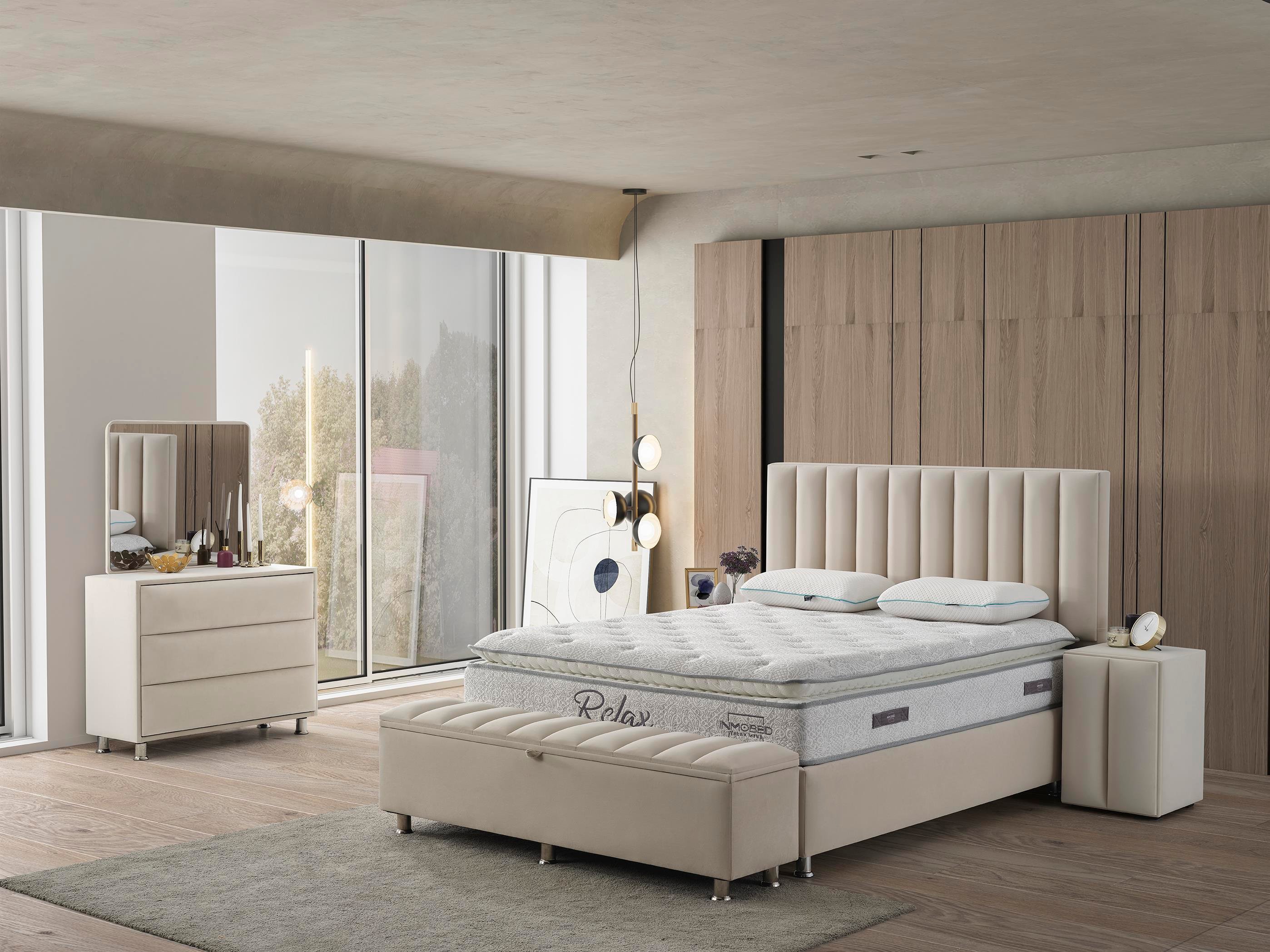 Dekorbizden Relax Set (Baza+Başlık+Yatak)